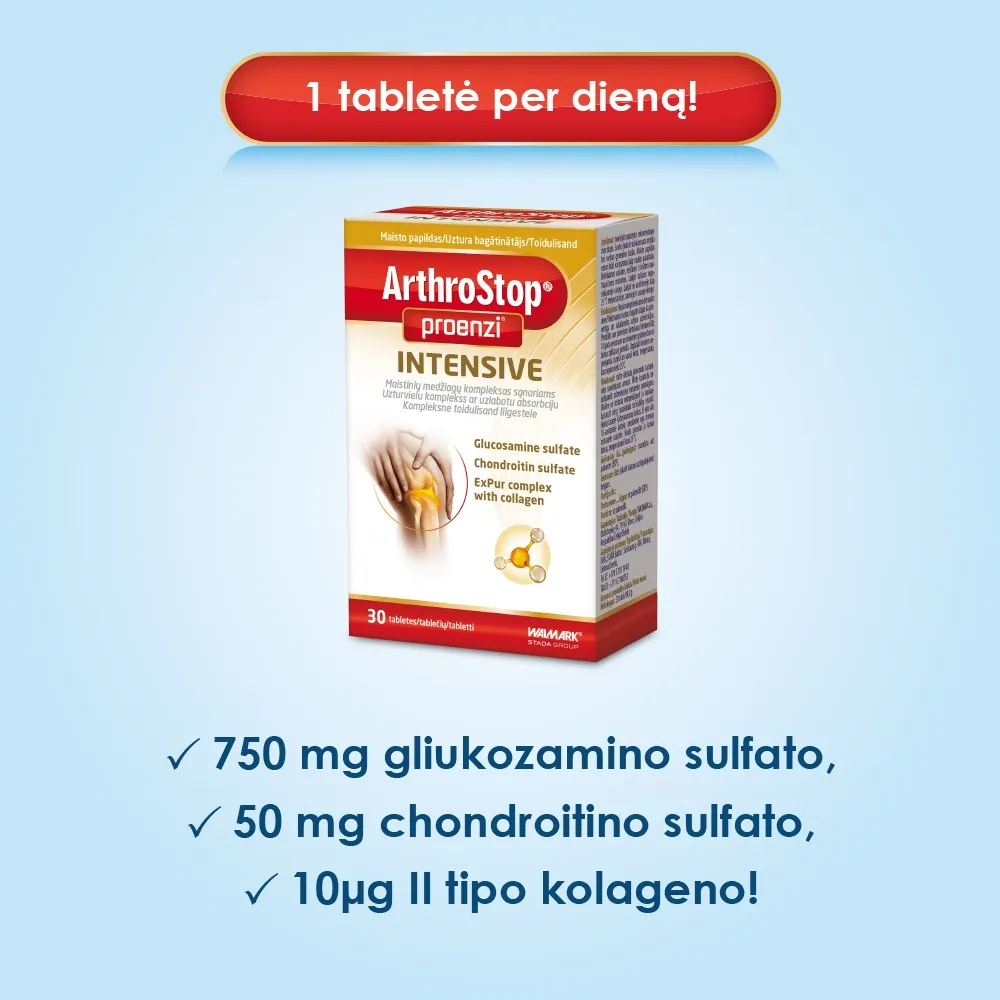 ARTHROSTOP PROENZI INTENSIVE (kompleksas sąnariams), 30 tablečių -  2