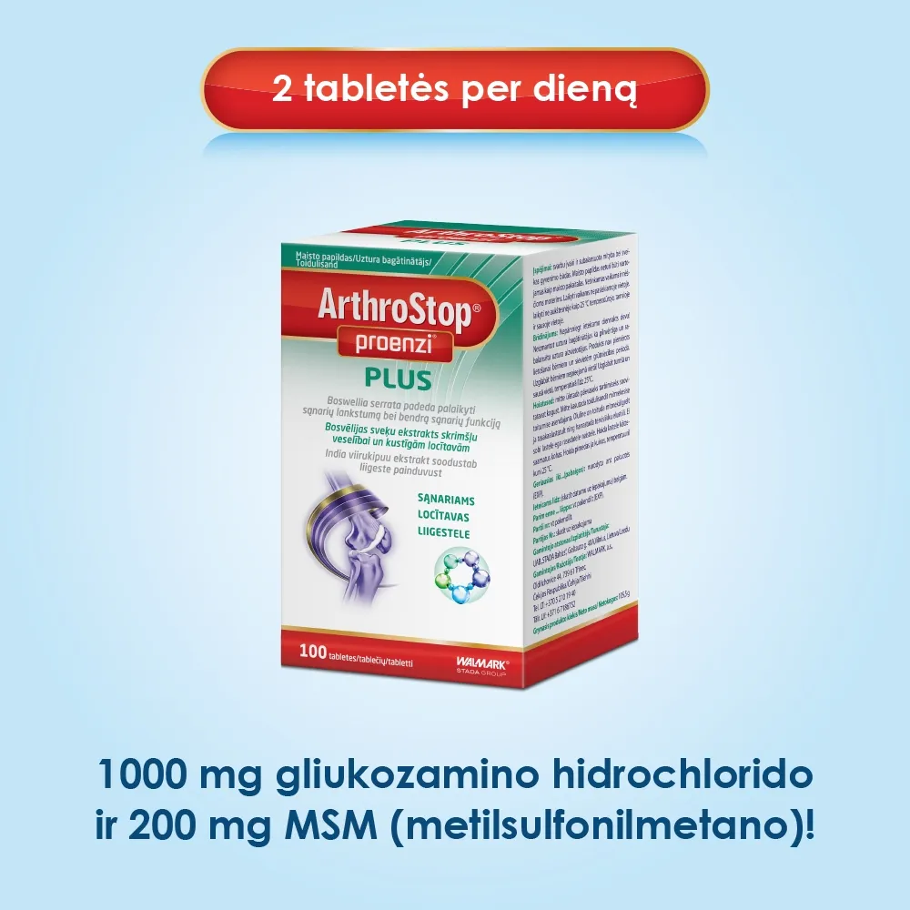 ARTHROSTOP PROENZI PLUS (kompleksas sąnariams), 100 tablečių -  2