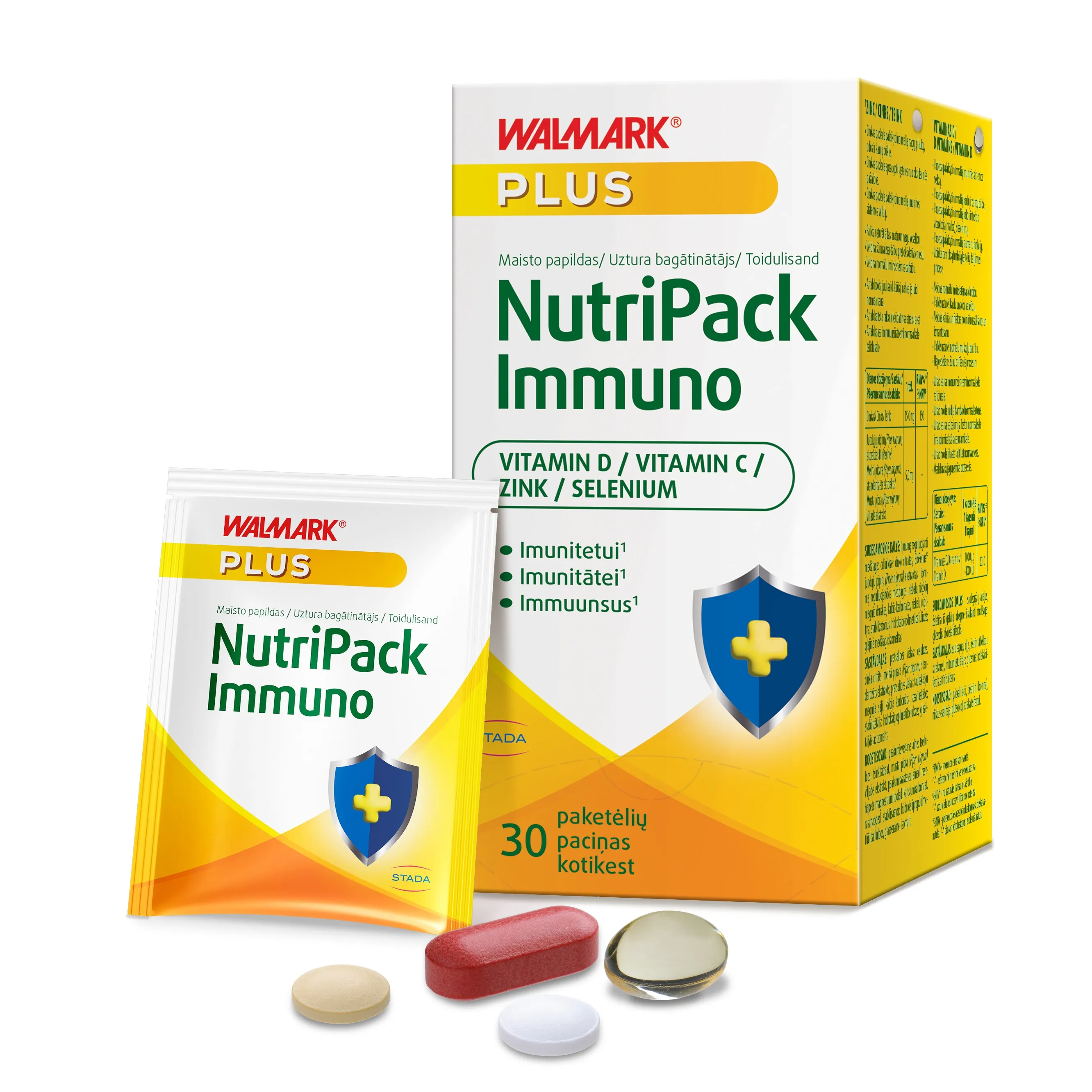 Walmark Nutripack Immuno (vitaminas C, D, selenas, cinkas), 30 pak. -  3