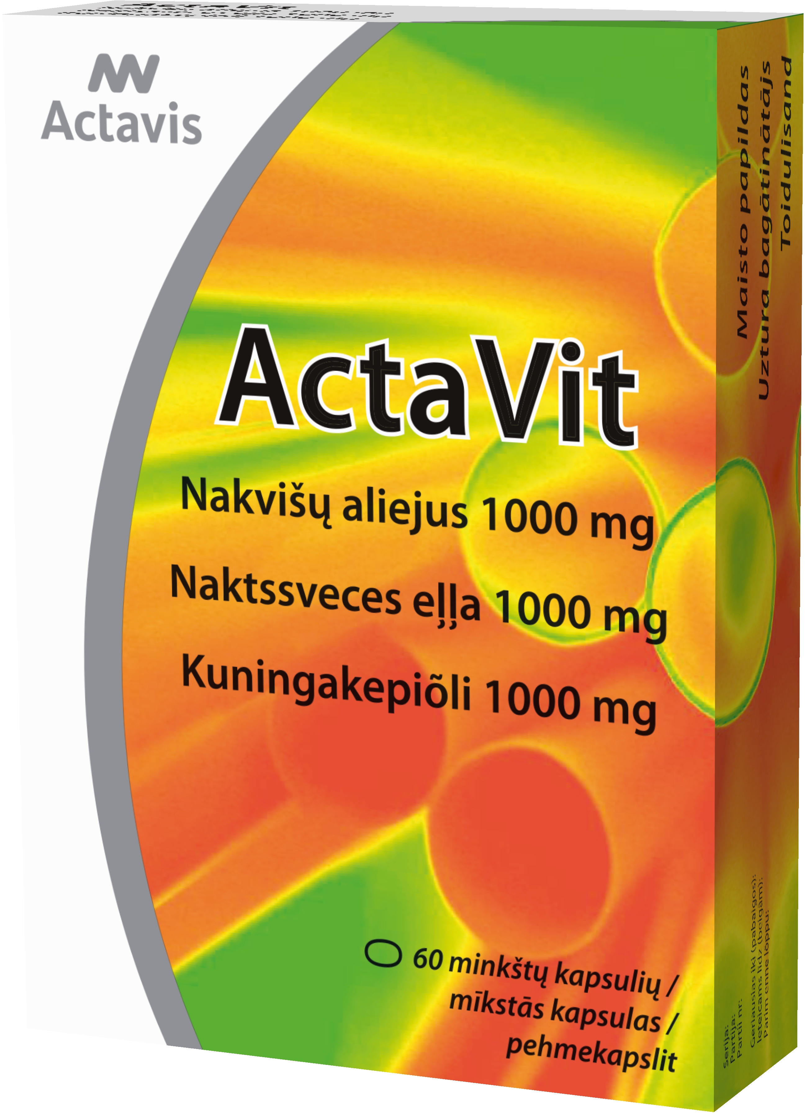 ActaVit Nakvišų aliejus 1000mg kapsulės N60 -  