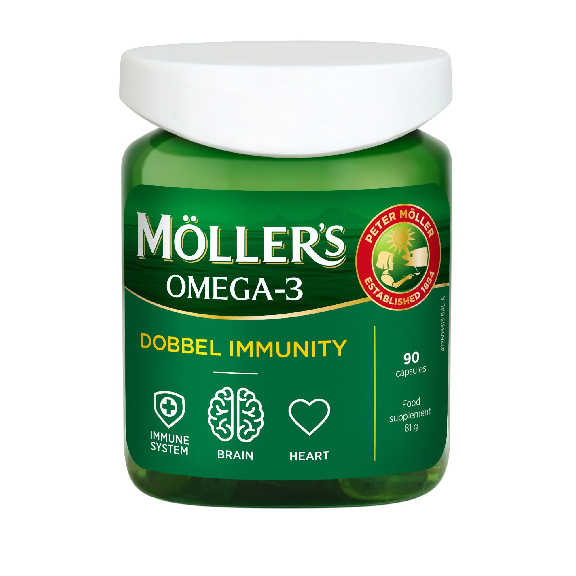 Möller‘s Dobbel Immunity, vanilės skonio, 90 kapsulių -  