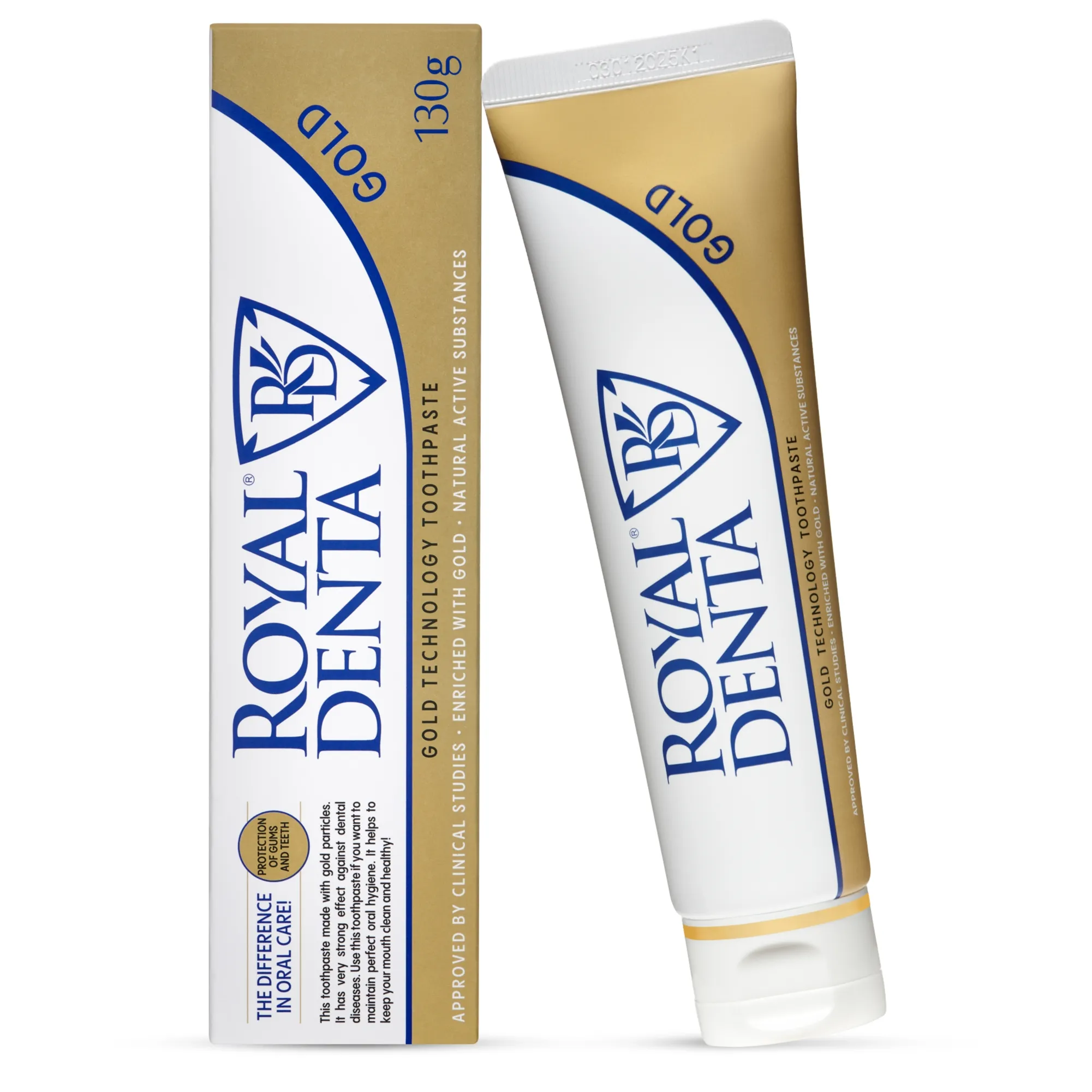 ROYAL DENTA dantų pasta su auksu dantenų stiprinimui GOLD, 130g -  