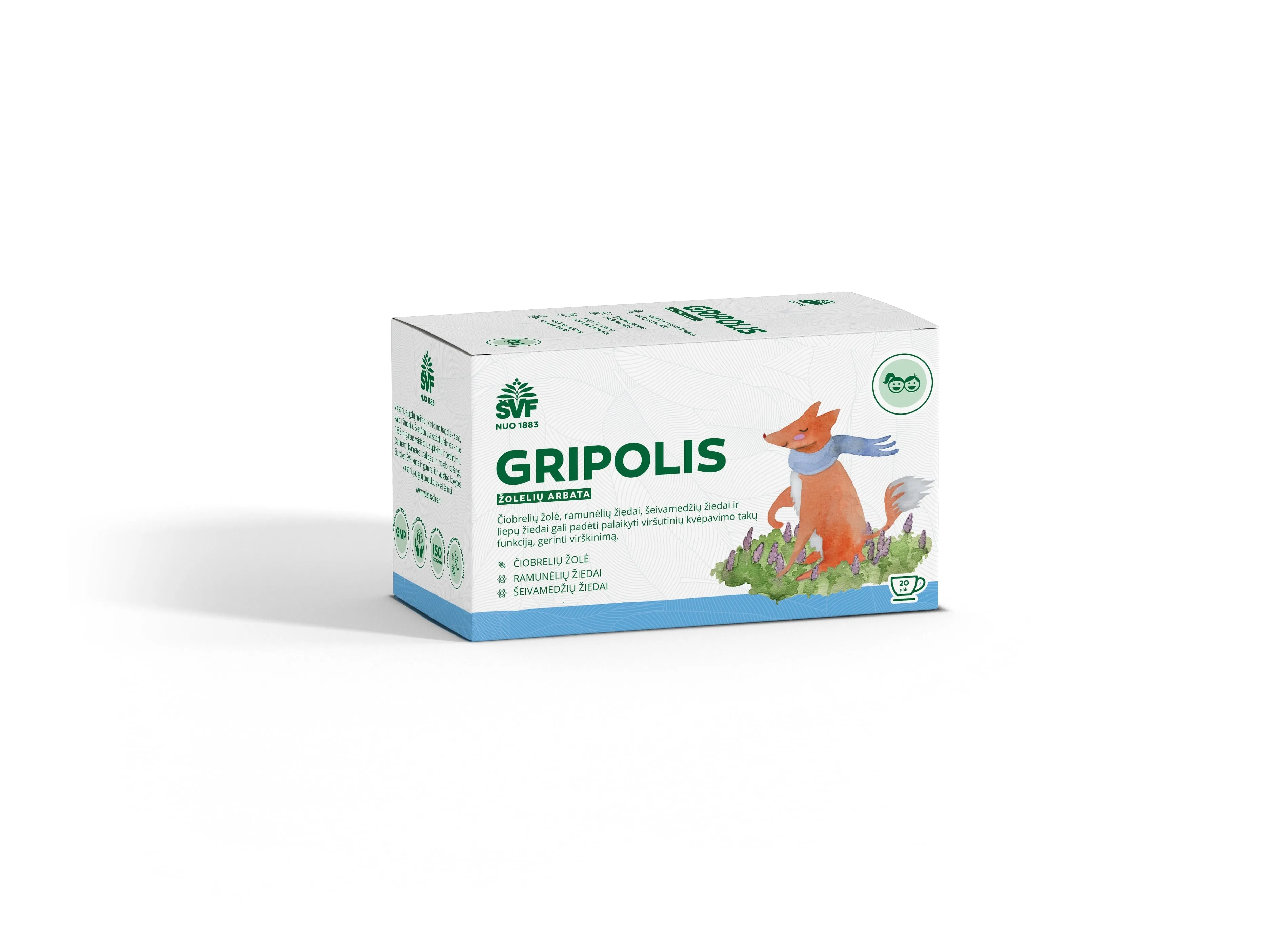 ŠVF žolelių arbata GRIPOLIS VAIKAMS, 1.5g x N20 -  
