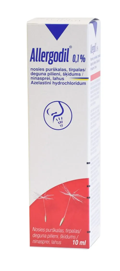 Allergodil 1mg/ml nosies purškalas, tirpalas 10ml -  