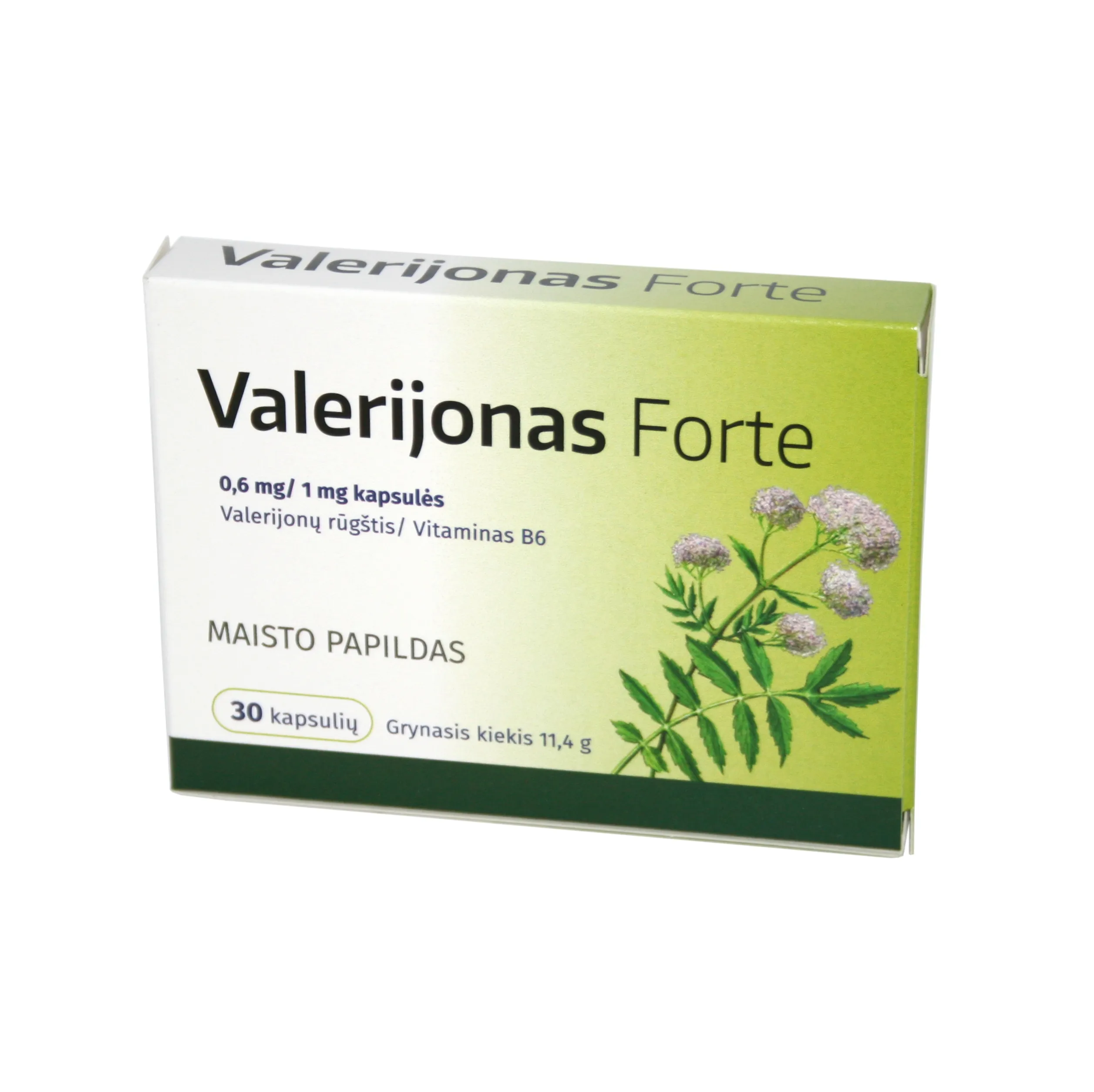 Valerijonas Forte, 75 mg/ 1 mg kapsulės N30 -  