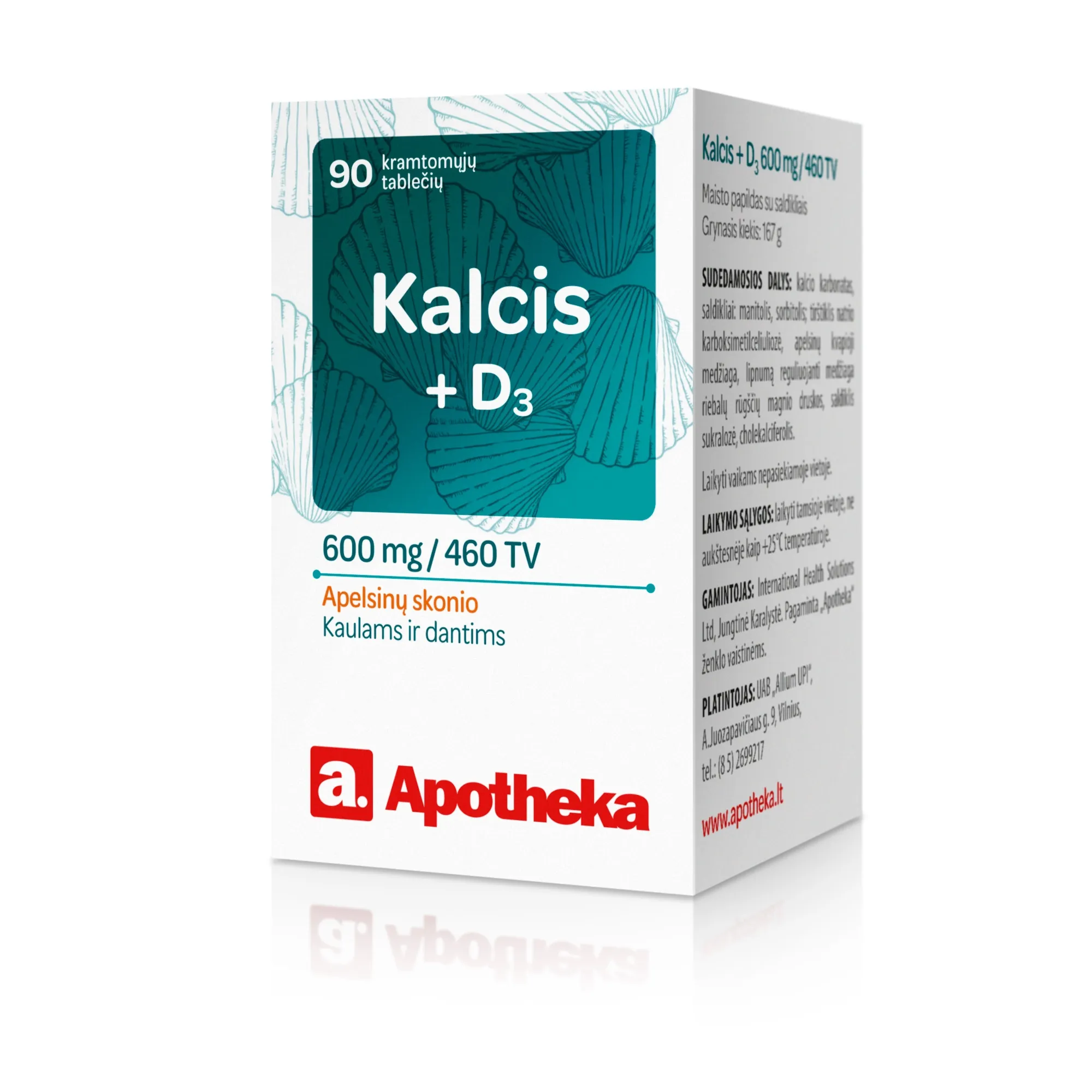 APOTHEKA Kalcis+D3 600mg/460TV, N90 -  