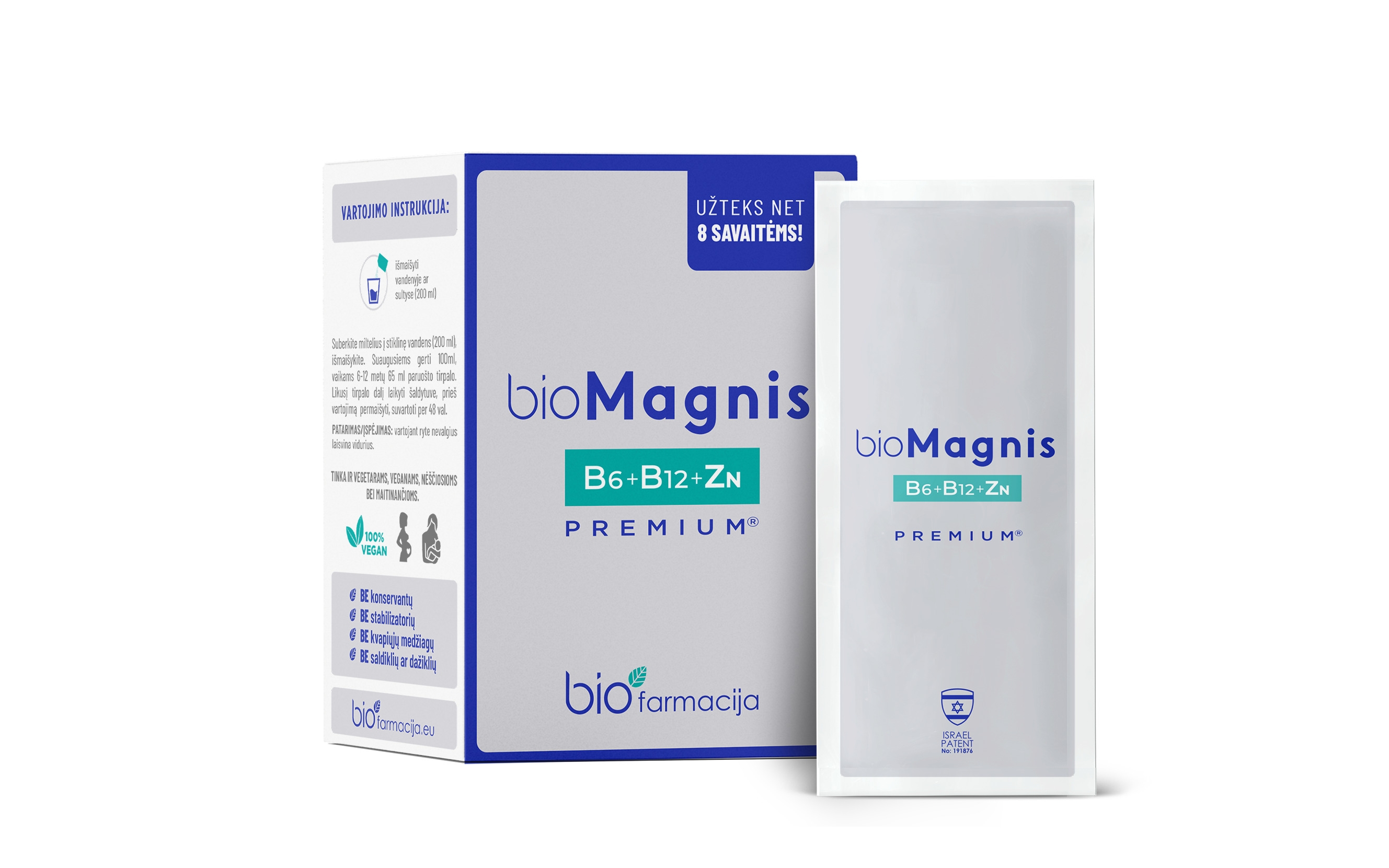 BIOMAGNIS B6 PREMIUM, milteliai, N28 -  