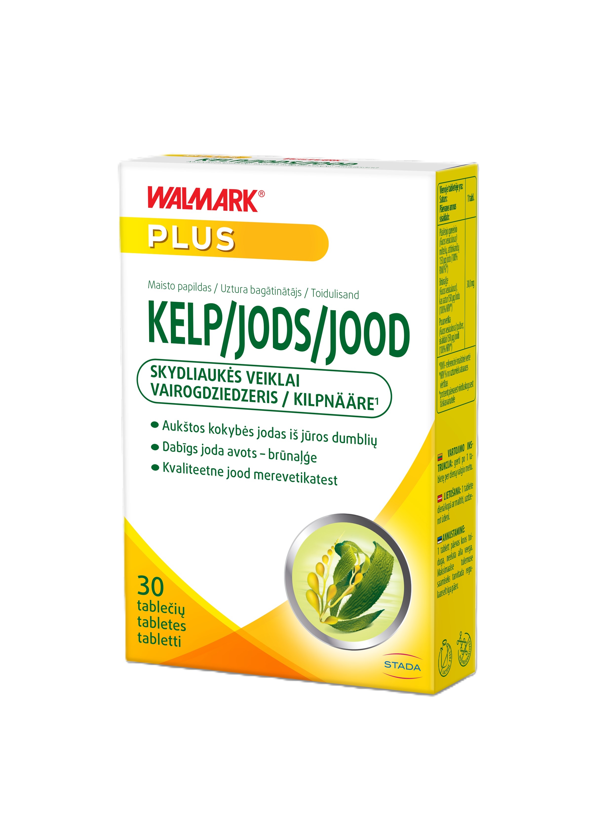 WALMARK KELP (jodas skydliaukei) 0,15 mg, 30 tablečių -  