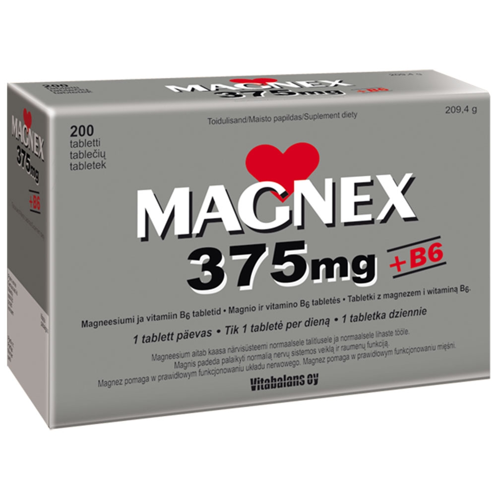 VITABALANS MAGNEX 375mg + B6 tabletės N200 -  