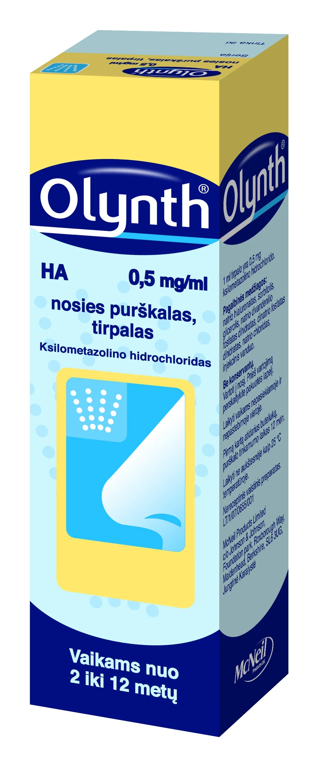 Olynth HA 0.5mg/ml nosies purškalas, tirpalas 10ml -  