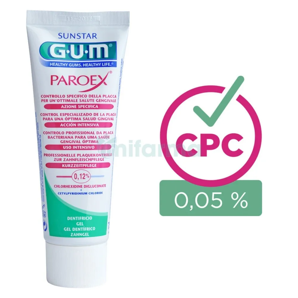 G.U.M. dantų pasta 0.12% chlorhexidine PAROEX+CPC, 75 ml -  