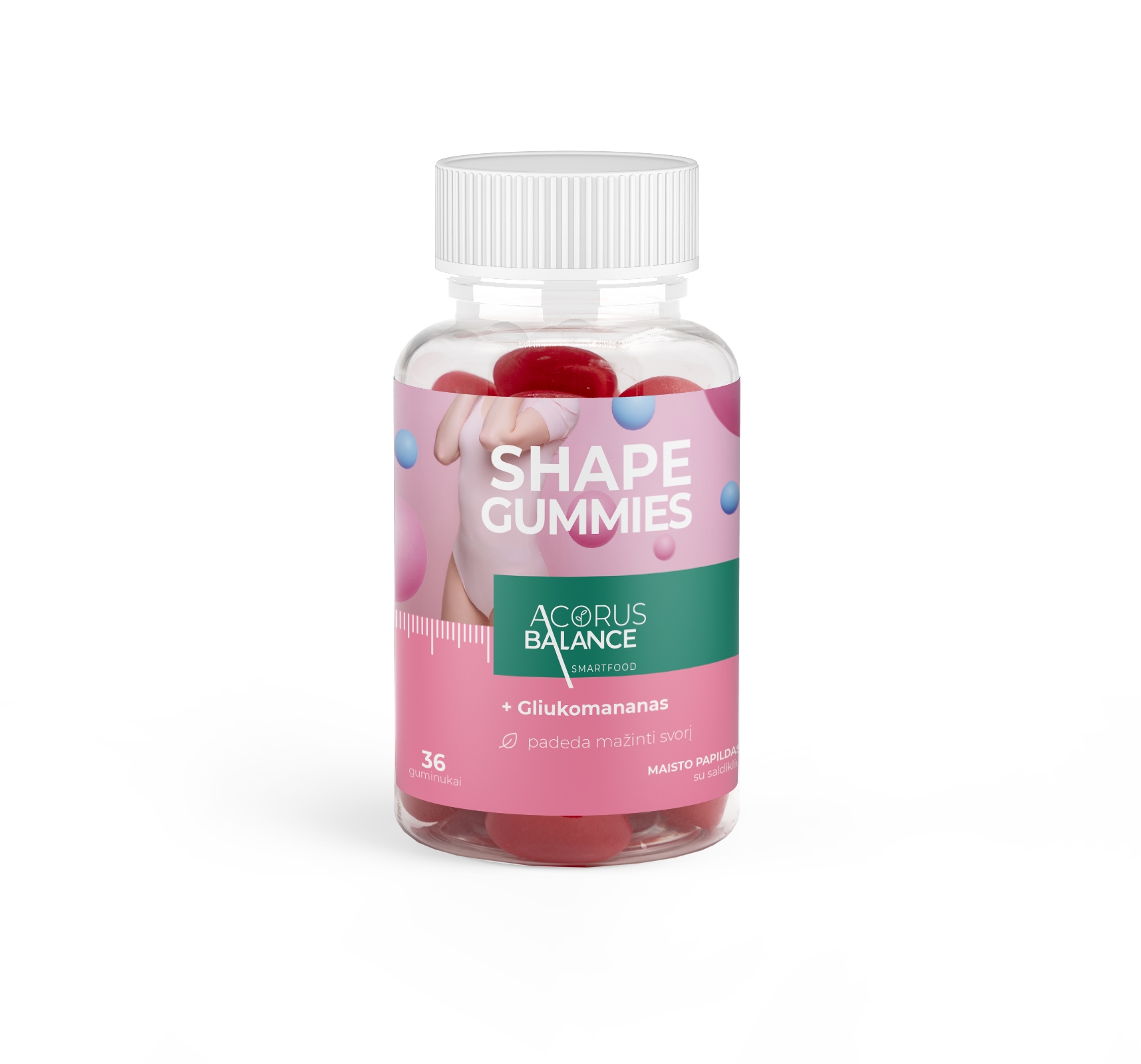 ACORUS BALANCE guminukai SHAPE GUMMIES + GLIUKOMANANAS,  5g x N36 -  