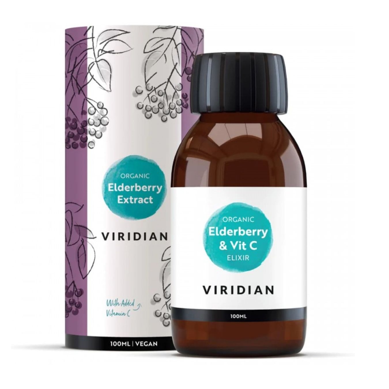 VIRIDIAN ELDERBERRY EXTRACT+VITC, 100ml -  