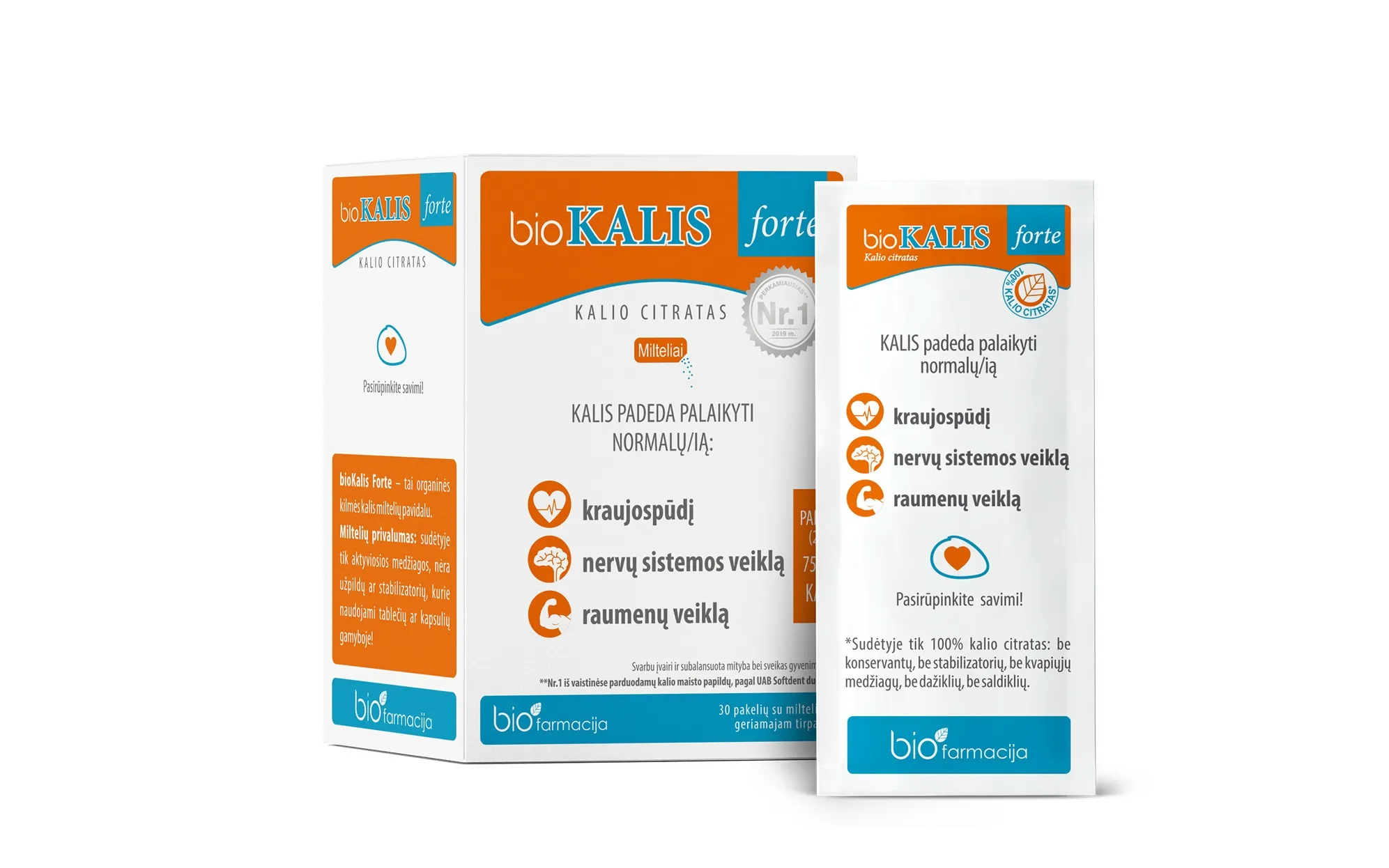 BIOKALIS FORTE, 750mg, milteliai, N30 -  