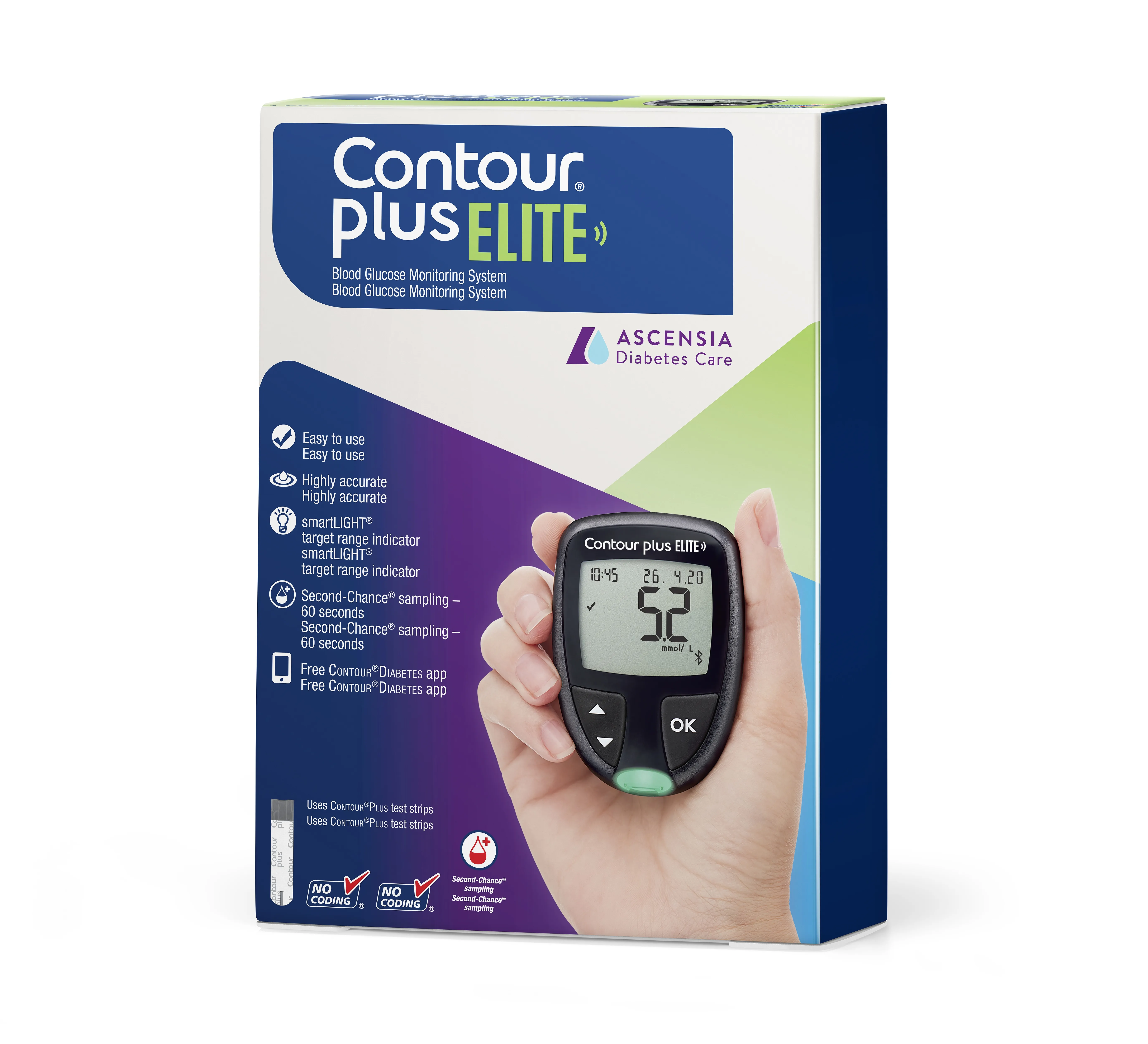Contour plus ELITE gliukozės kiekio kraujyje stebėjimo sistema, 1 vnt -  
