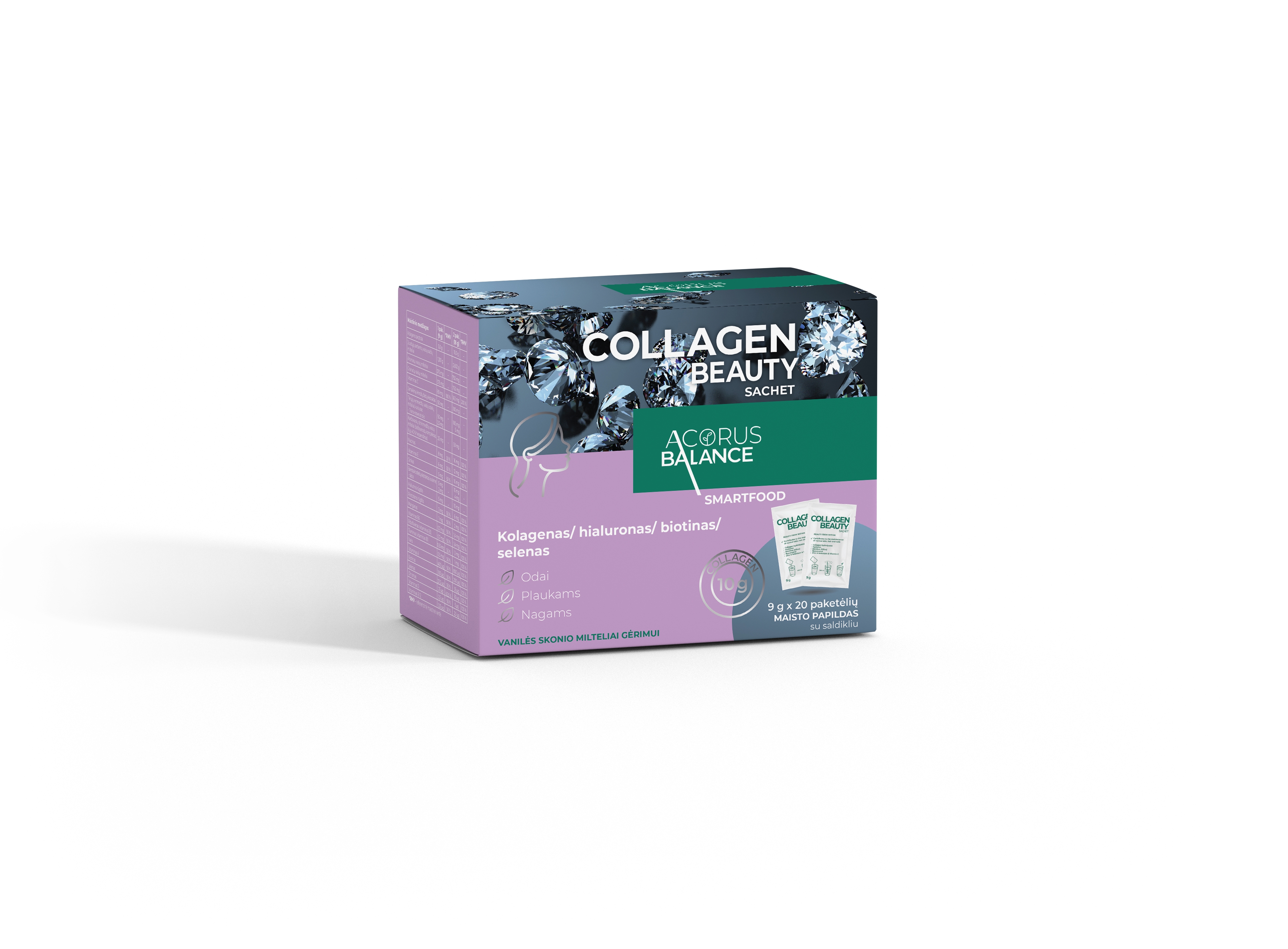 ACORUS BALANCE COLLAGEN BEAUTY SACHETS, 9g x N20 -  