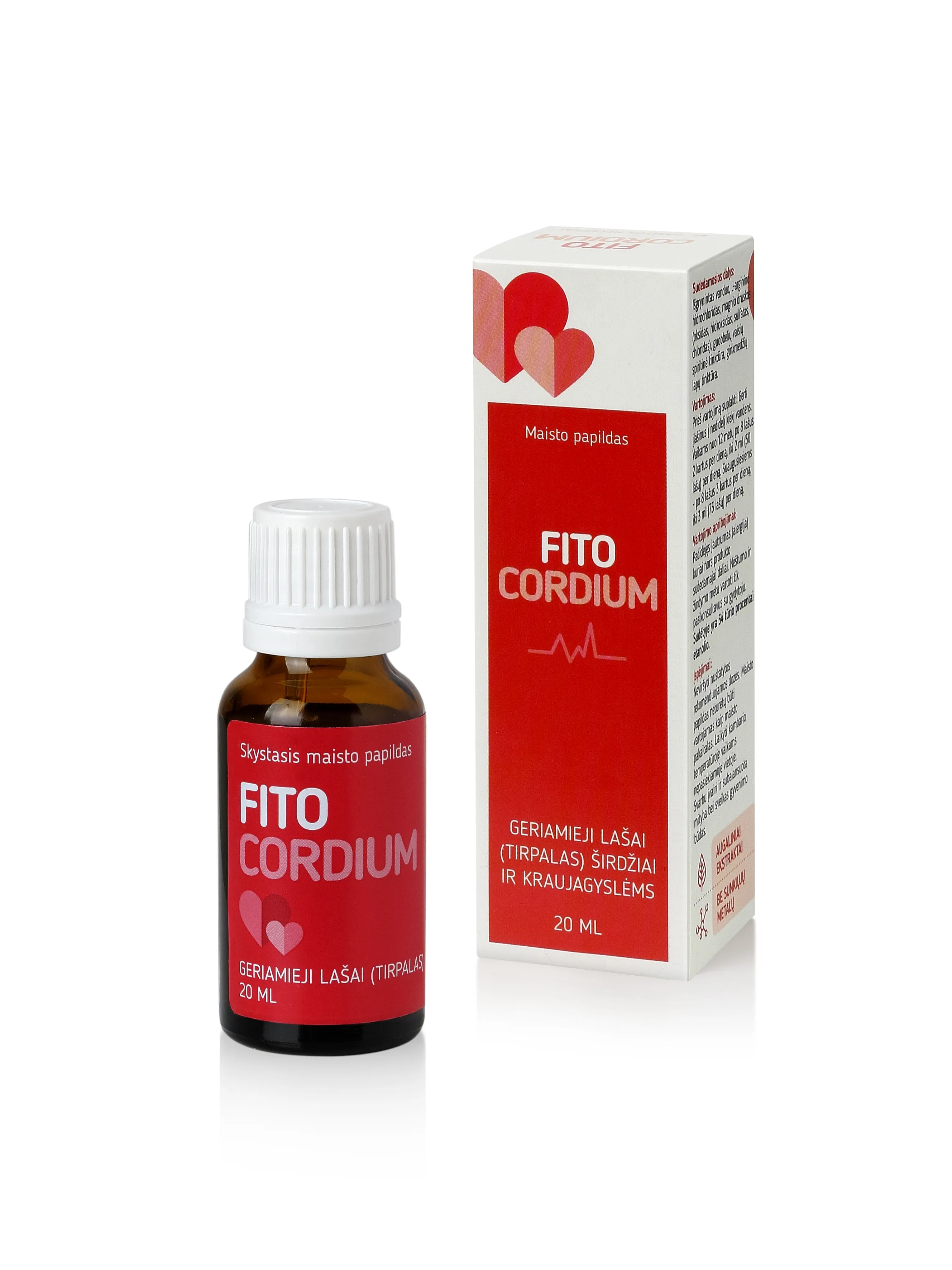 FITOCORDIUM geriamieji lašai širdžiai, 20ml -  