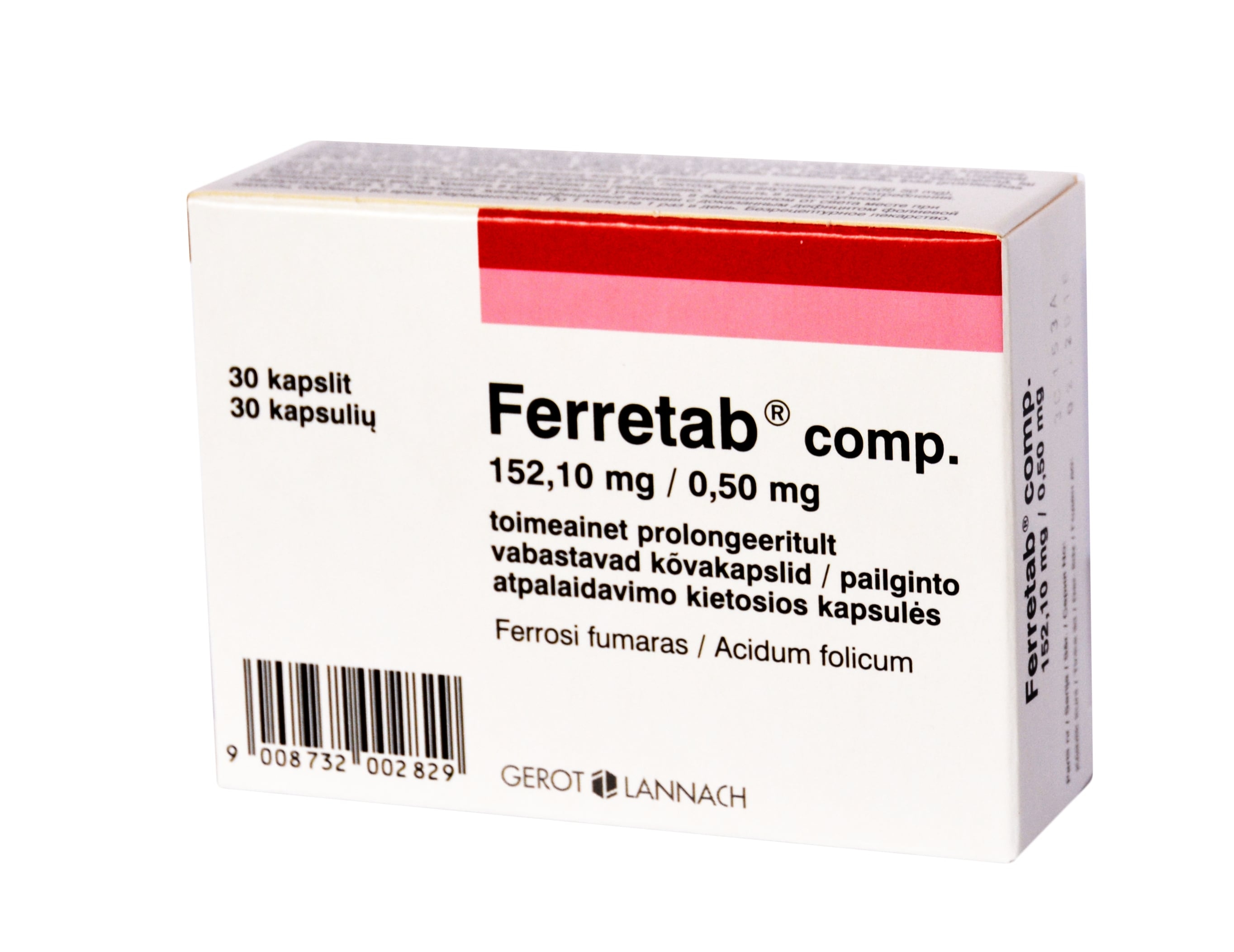 Ferretab comp. pailginto atpalaidavimo kapsulės N30 -  