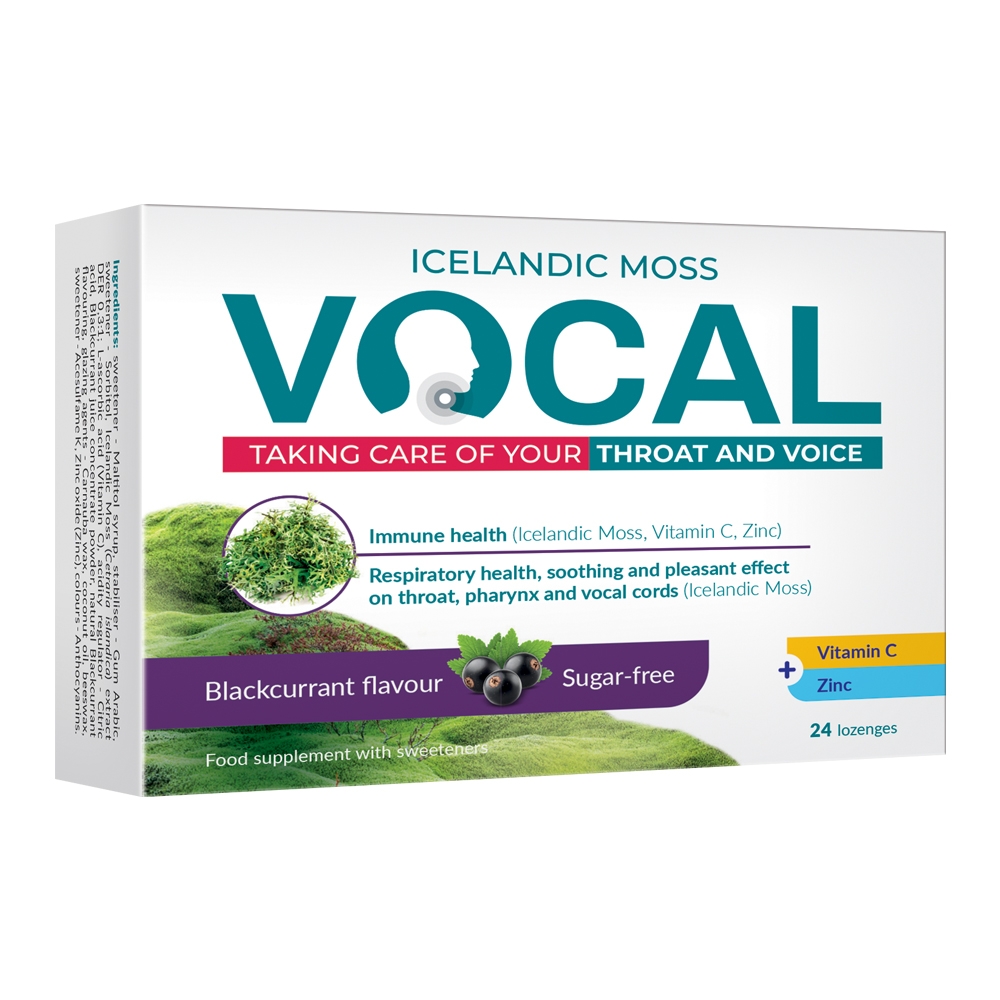VOCAL, juodųjų serbentų skonio, 24 pastilės -  