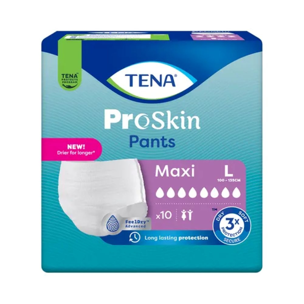 TENA sauskelnės kelnaitės PANTS MAXI, L dydis, N10 -  