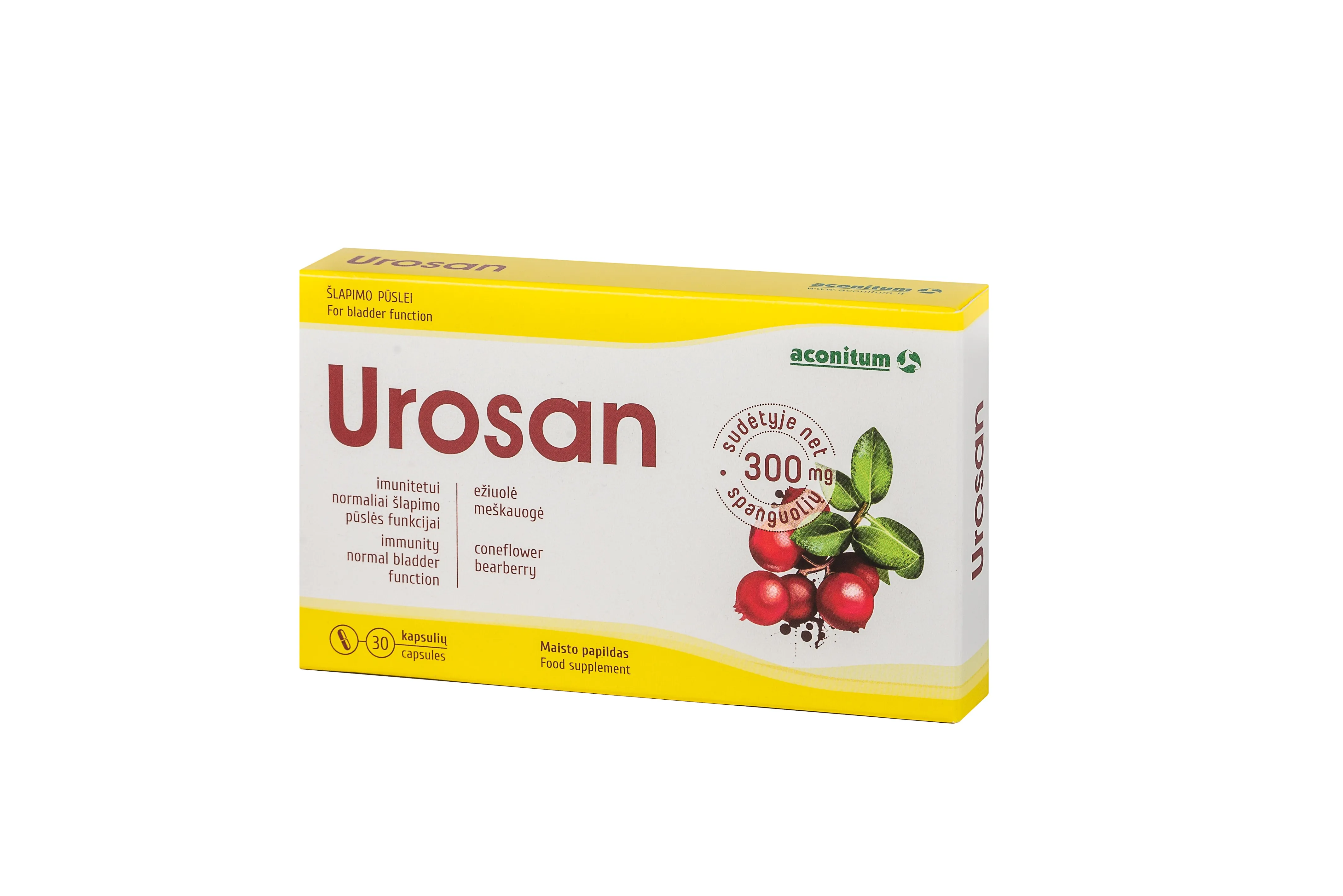 ACONITUM UROSAN, 30 kapsulių -  
