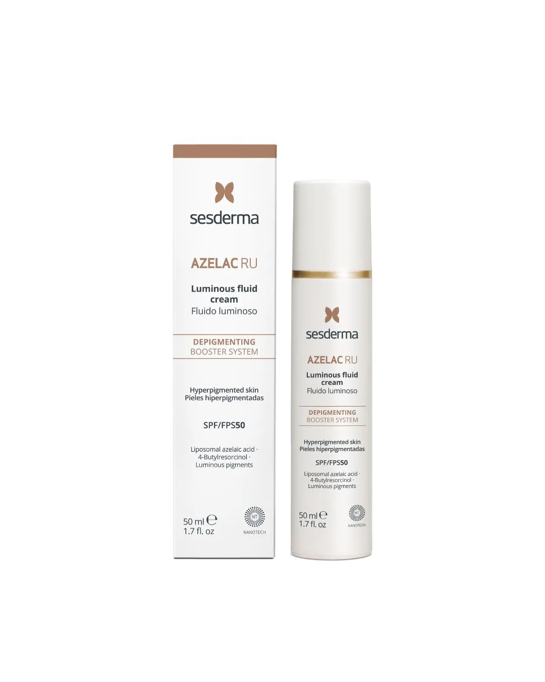 SESDERMA AZELAC RU spindesio suteikiantis kreminis fluidas SPF50, 50 -  