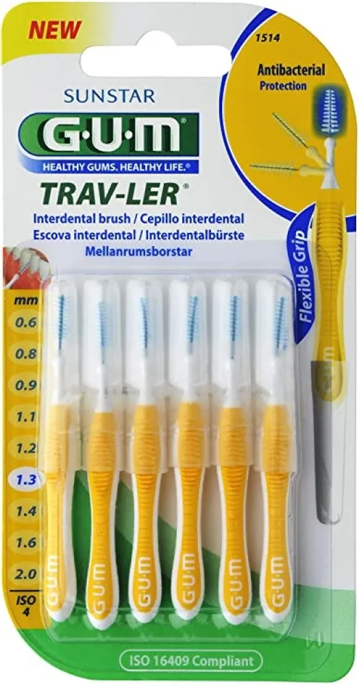 G.U.M. tarpdančių šepetėliai 1.3mm TRAV-LER [1514], N6 -  