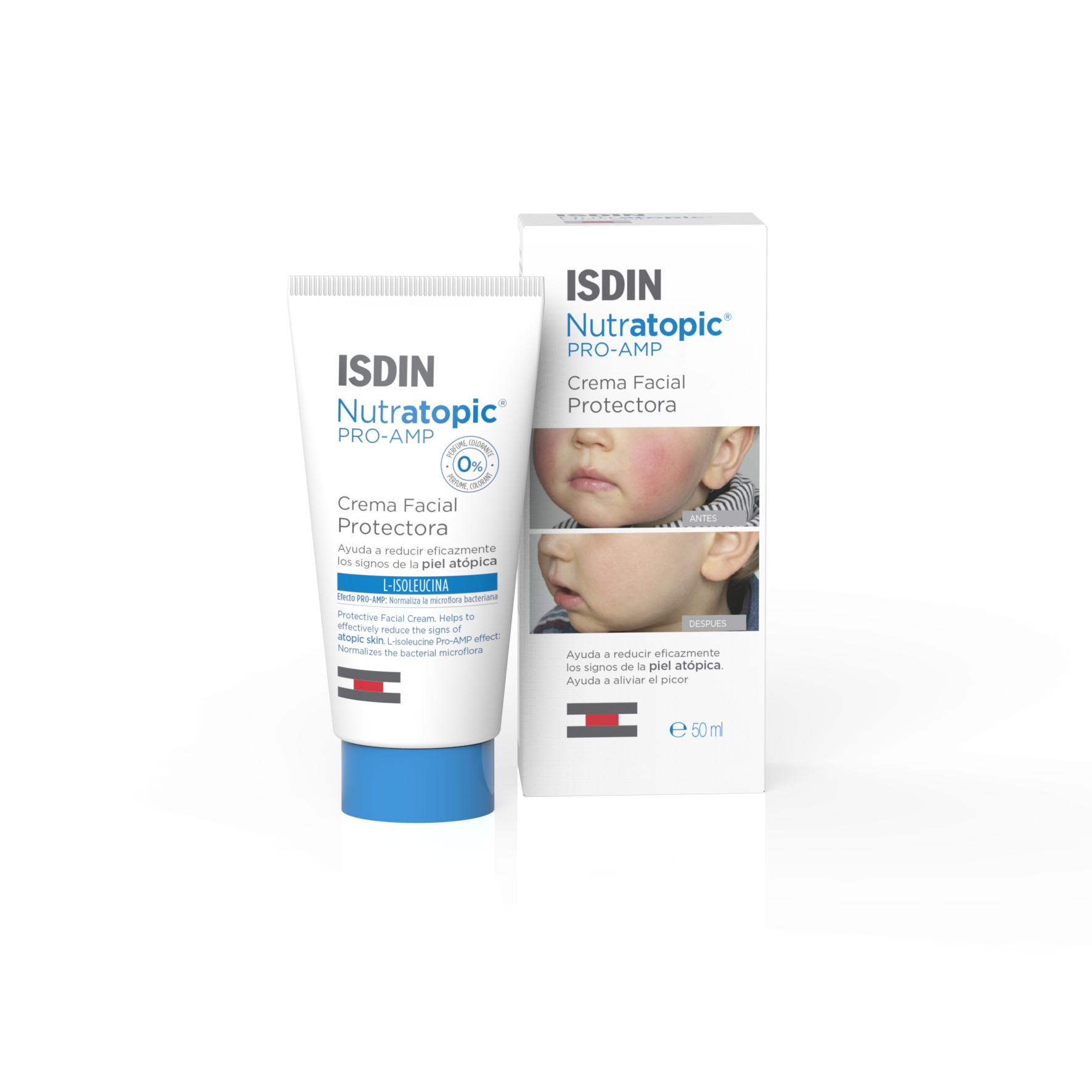 ISDIN apsauginis veido kremas NUTRATOPIC PRO-AMP, 50ml -  