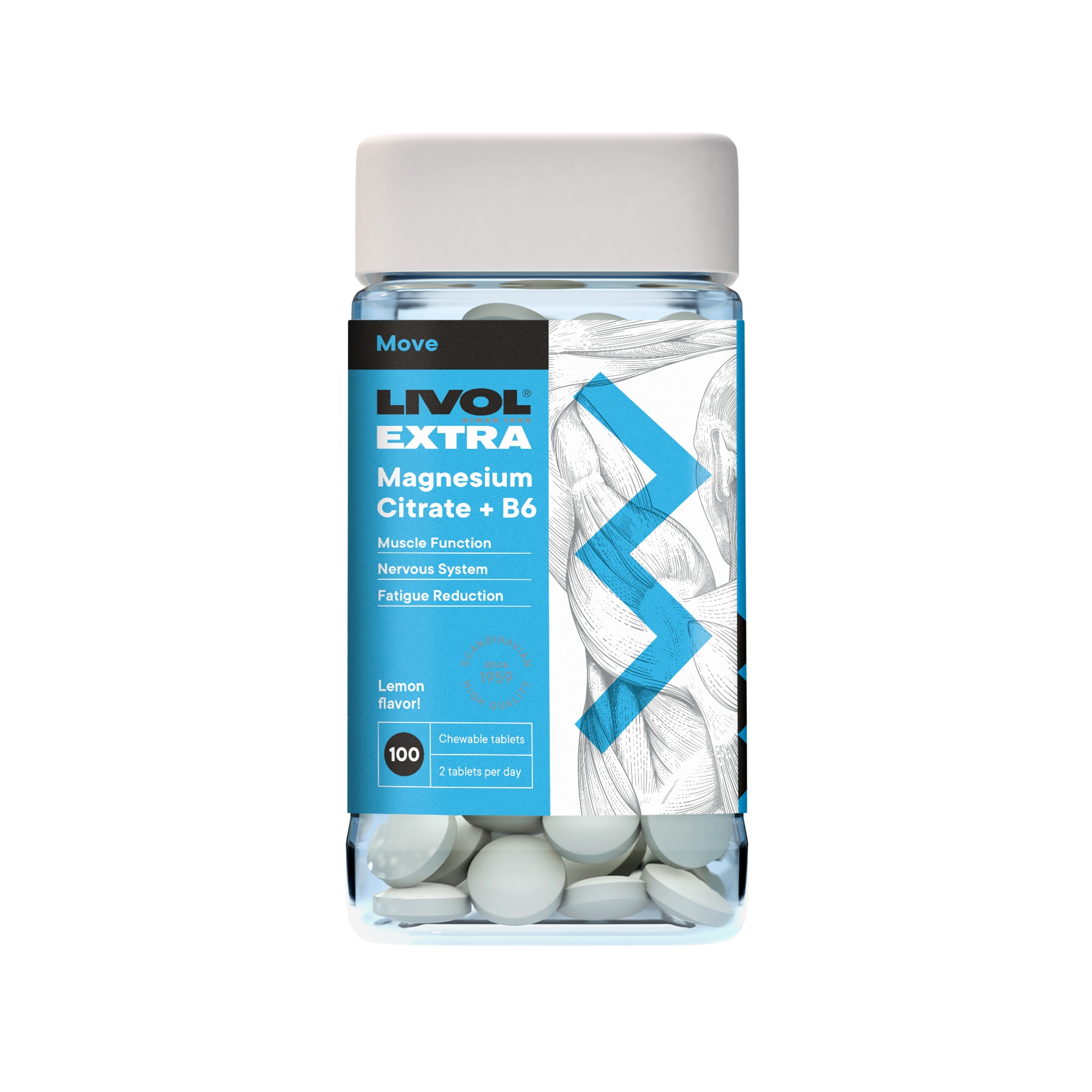LIVOL EXTRA Magnio citratas + B6, 100 tabl. -  