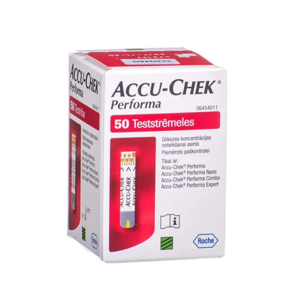 ACCU-CHEK diagnostinės juostelės gliukozei PERFORMA, N50 -  