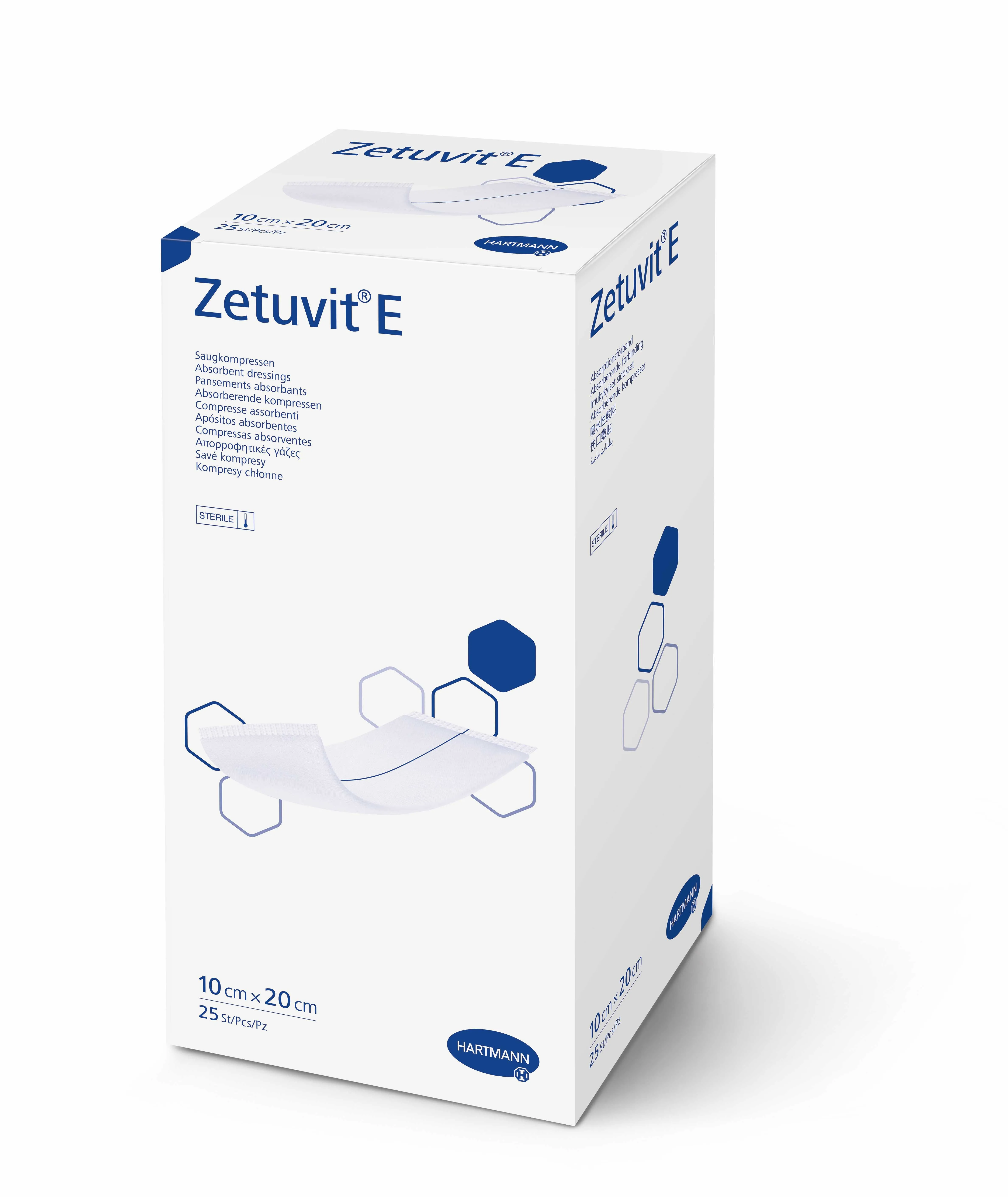ZETUVIT E absorbuojantis tvarstis 10 x 20cm, 25 vnt. -  