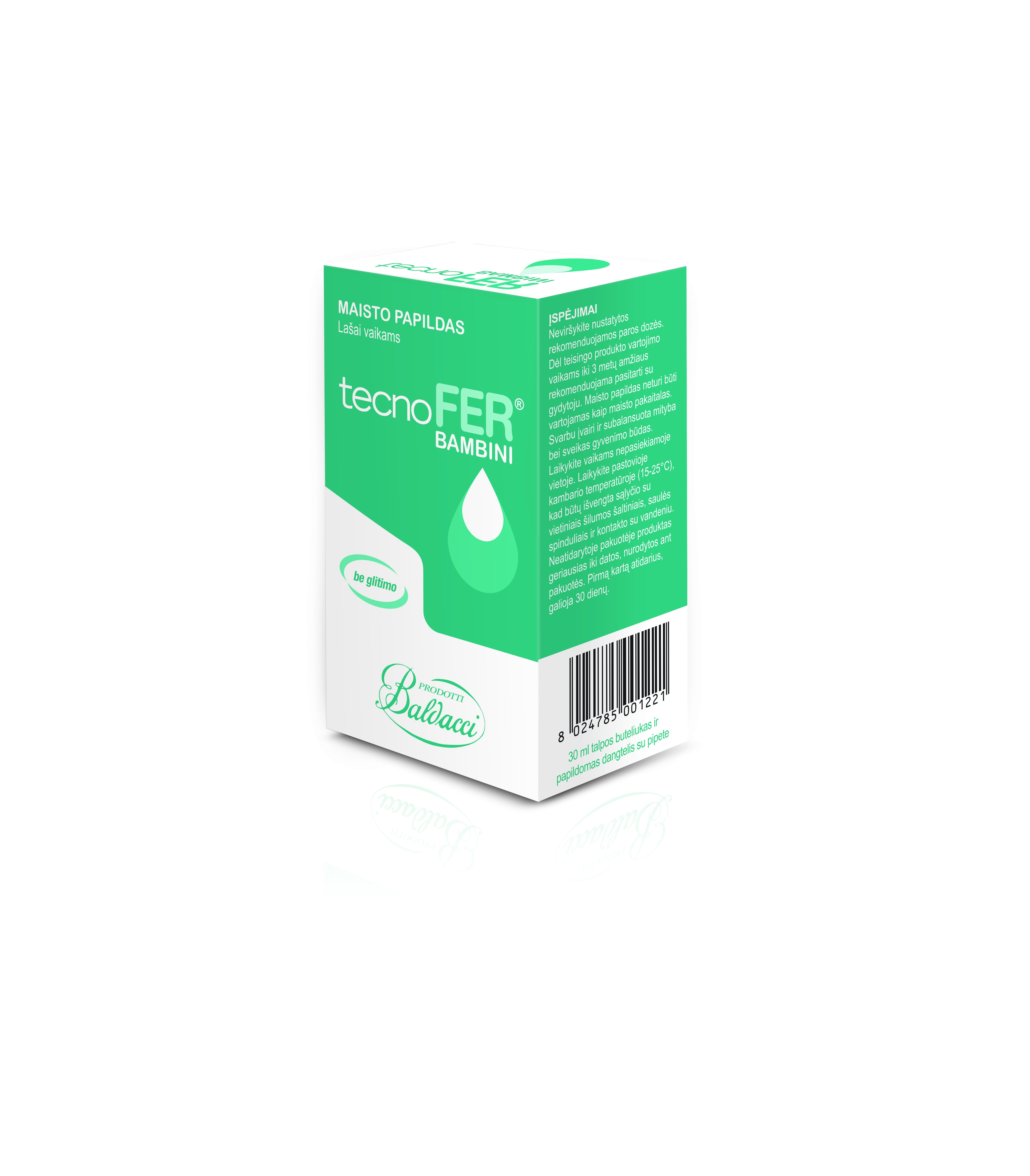 TECNOFER lašai vaikams BAMBINI, 30 ml+Pipetė, 1 vnt. -  