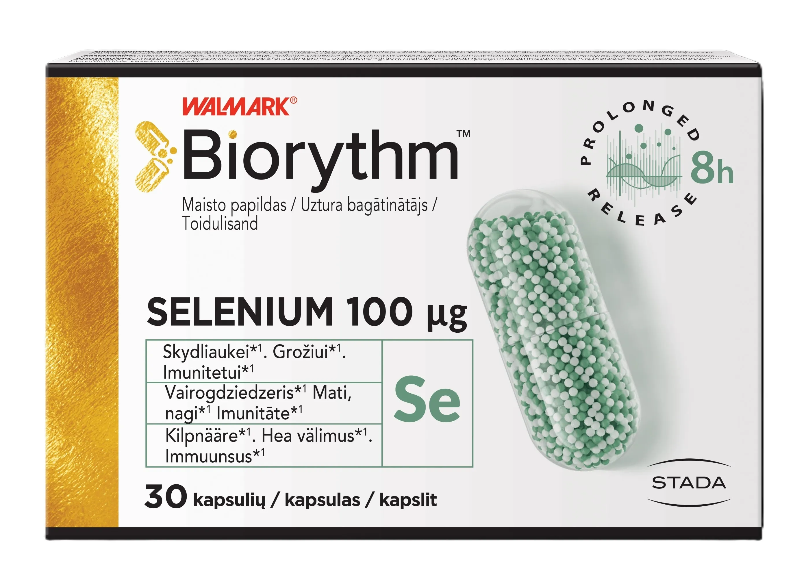 BIORYTHM SELENIUM 100 µg prailginto veikimo selenas, 30 kapsulių -  4