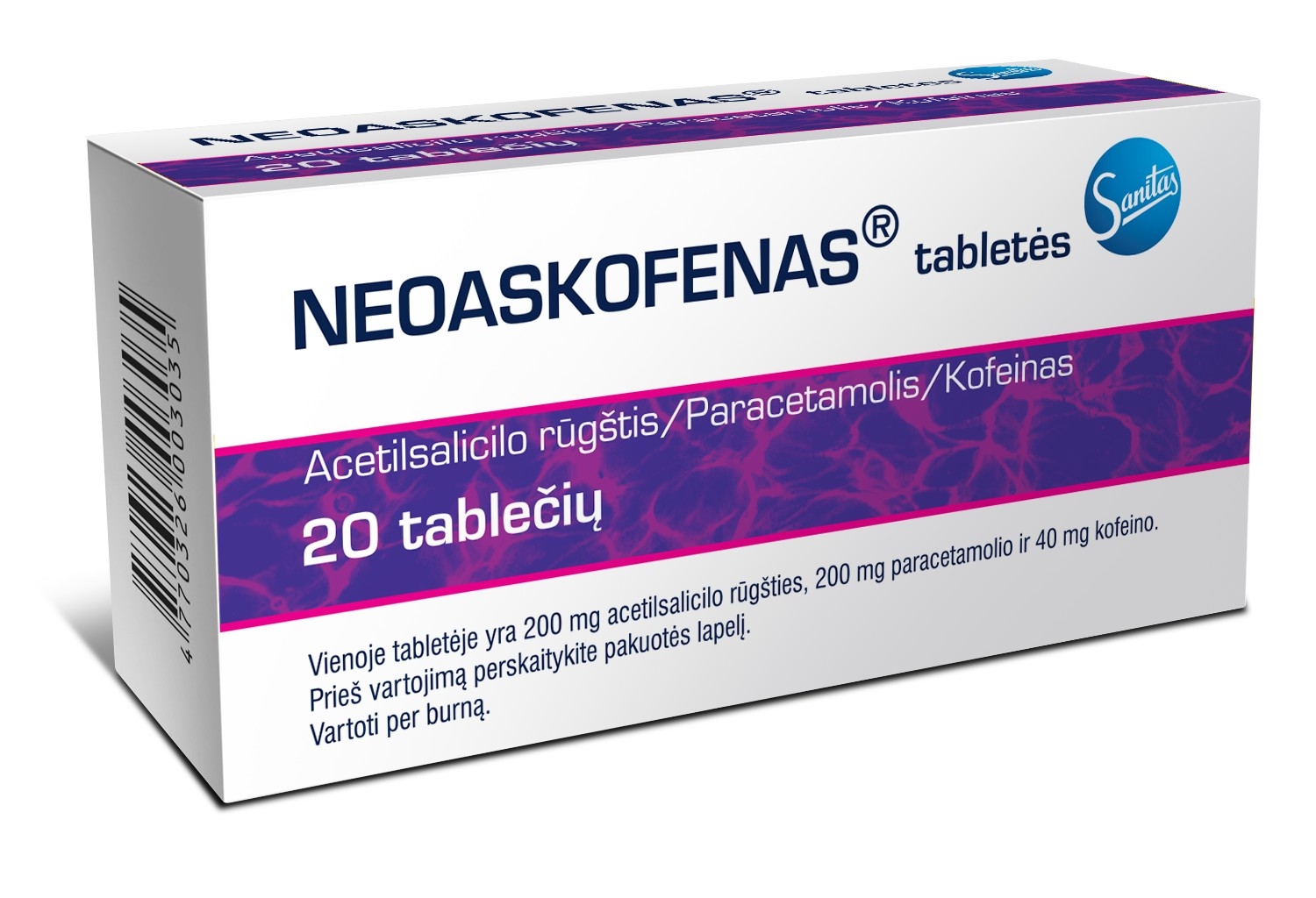Neoaskofenas 200mg/200mg/40mg tabletės N20 -  