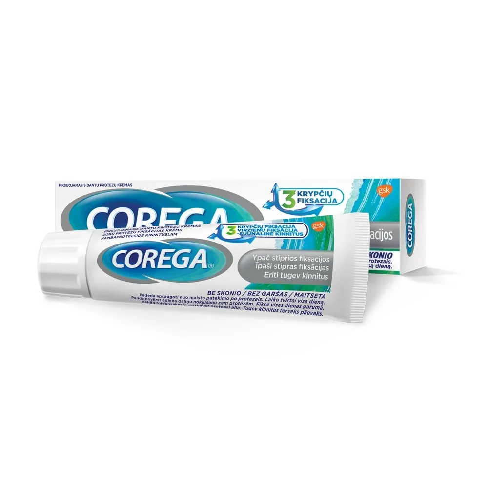 COREGA fiksuojamasis kremas be skonio EXTRA STRONG, 40g -  