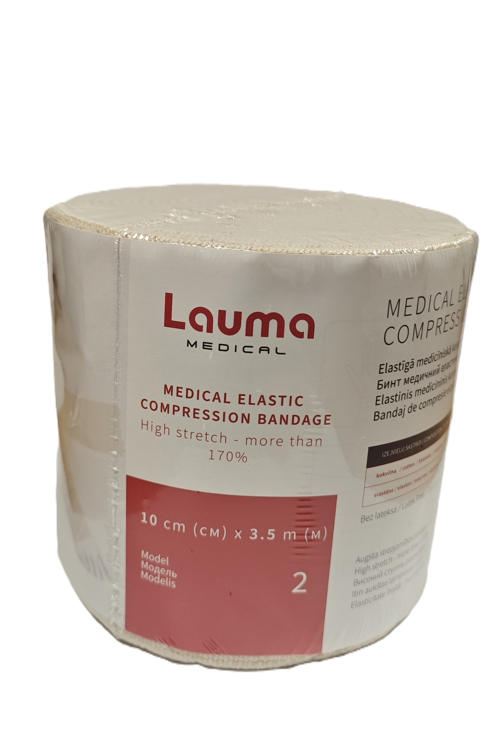 Lauma Medical elastinis tvarstis, 10 cm x 3,5 m -  