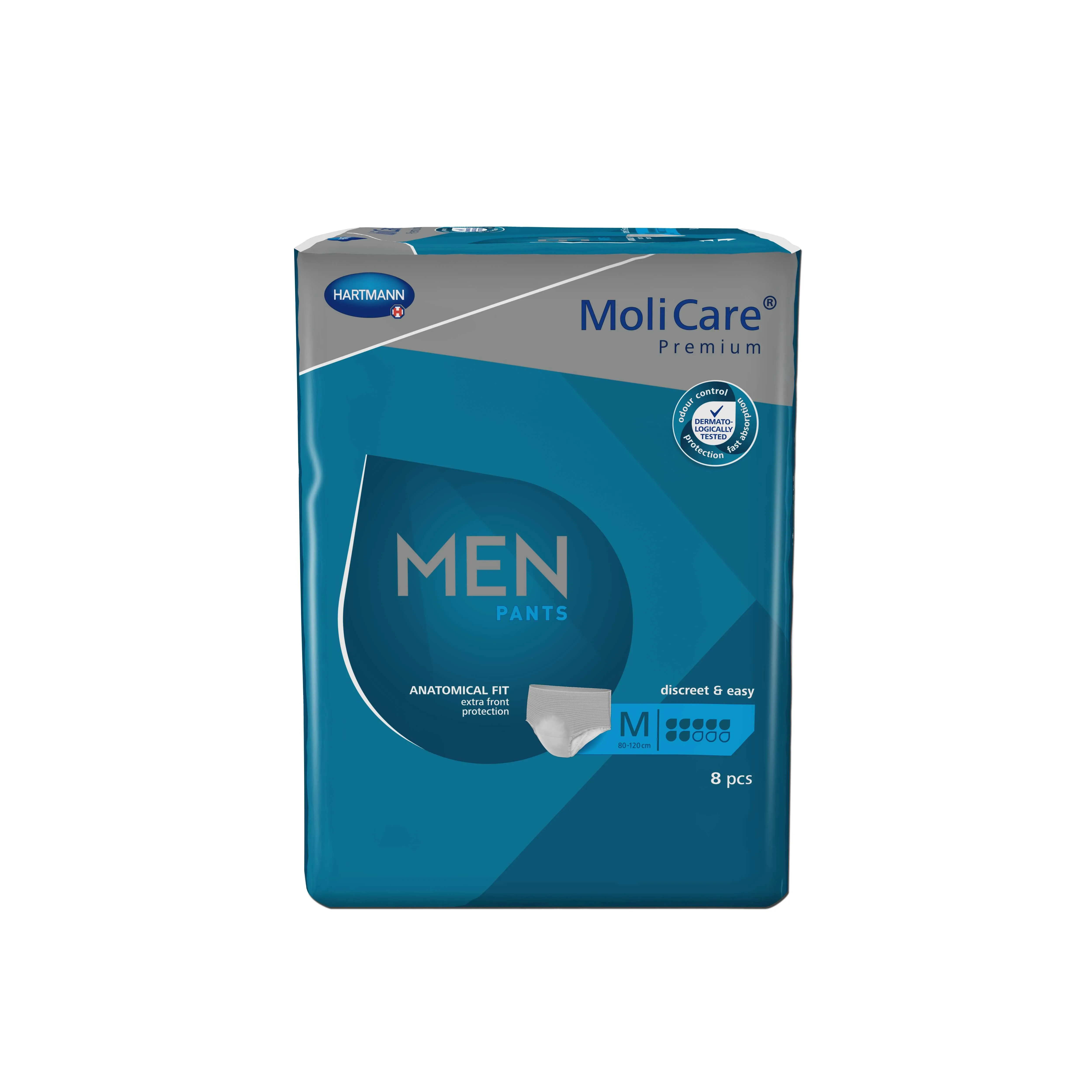 MOLICARE MEN PANTS,  sauskelnės-kelnaitės vyrams 7 lašai, M, 8 vnt. -  