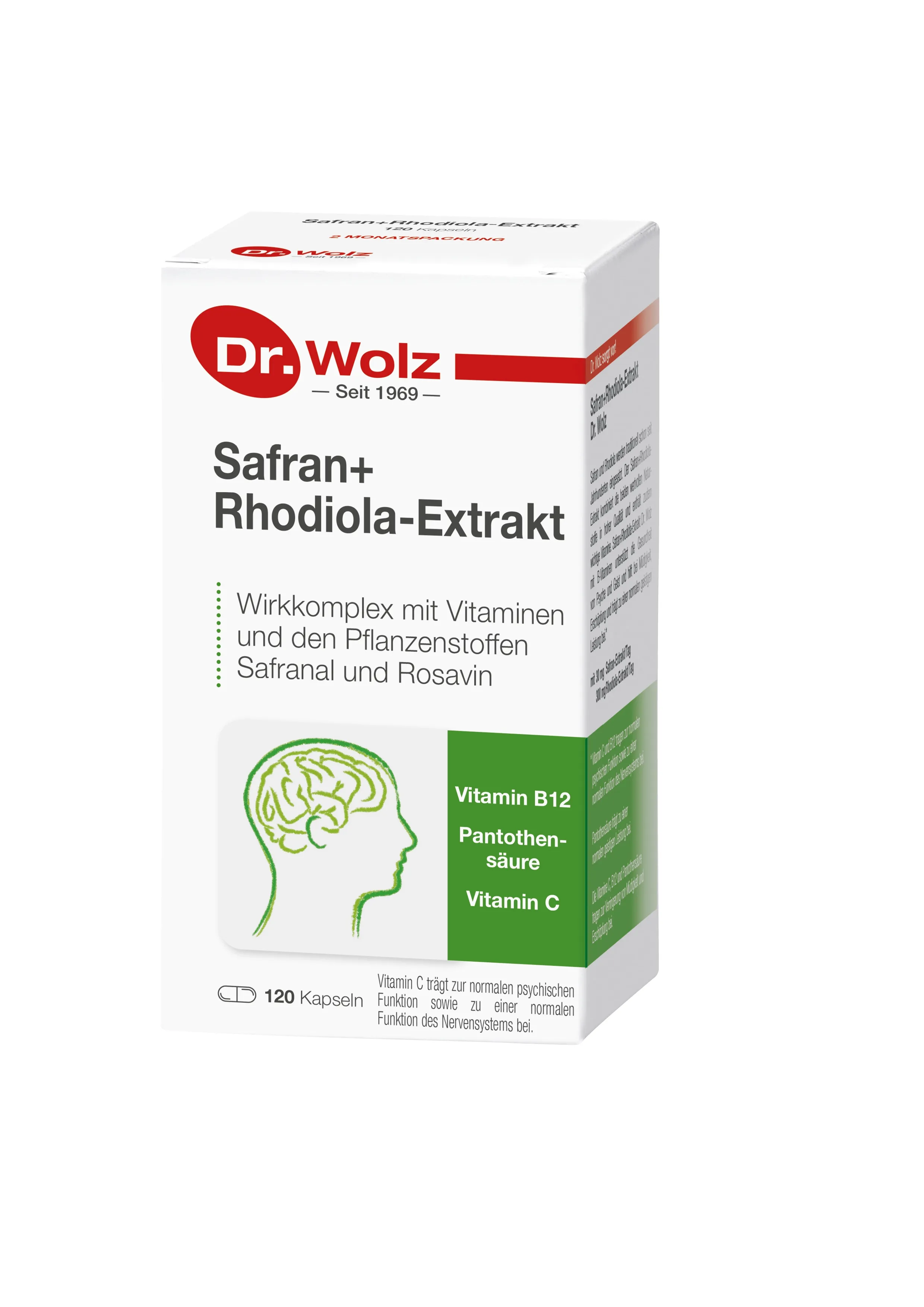 Dr. Wolz Safran + Rhodiola Extrakt kapsulės N120 -  