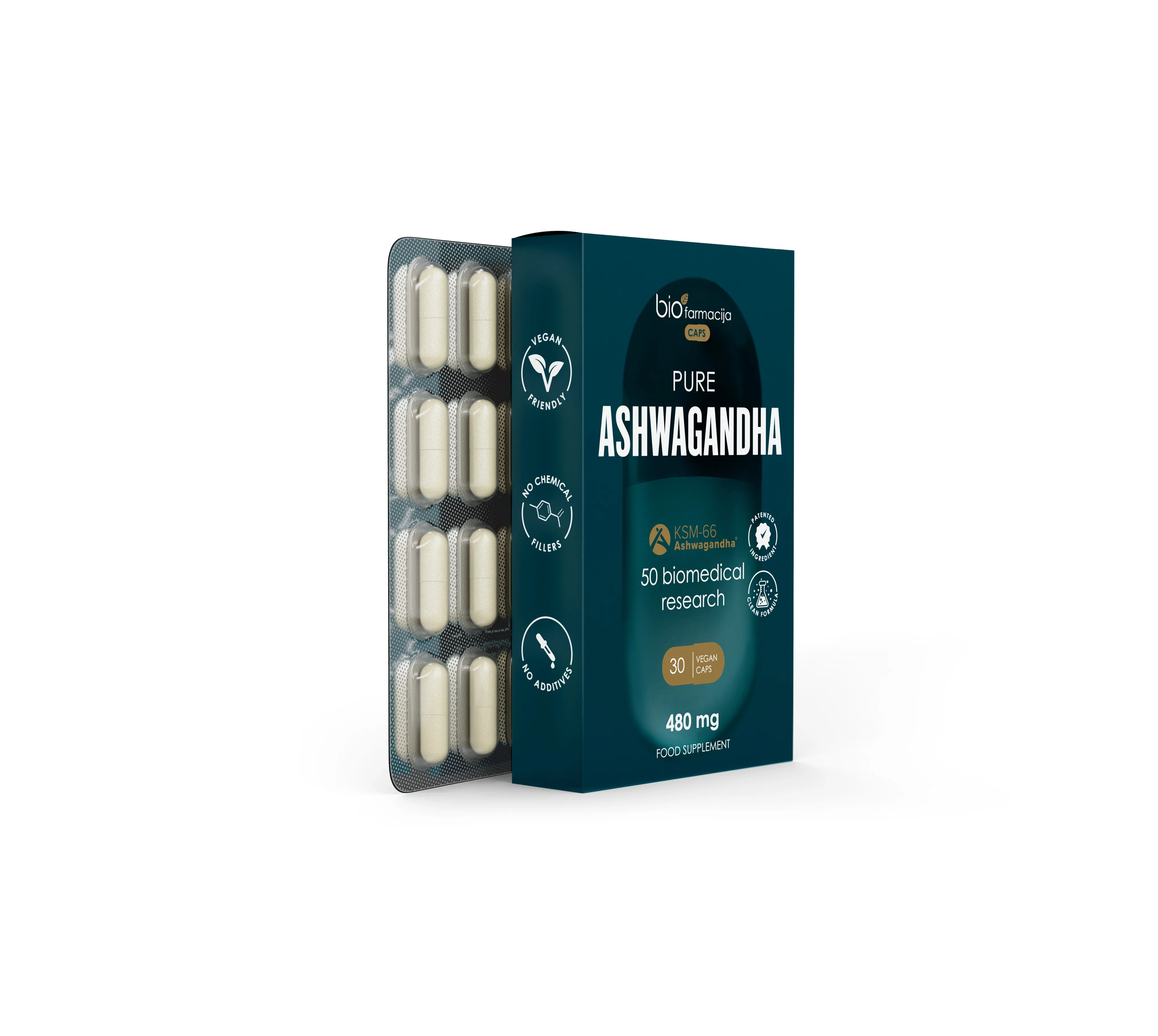 PURE ASHWAGANDHA 480 mg , N30 -  