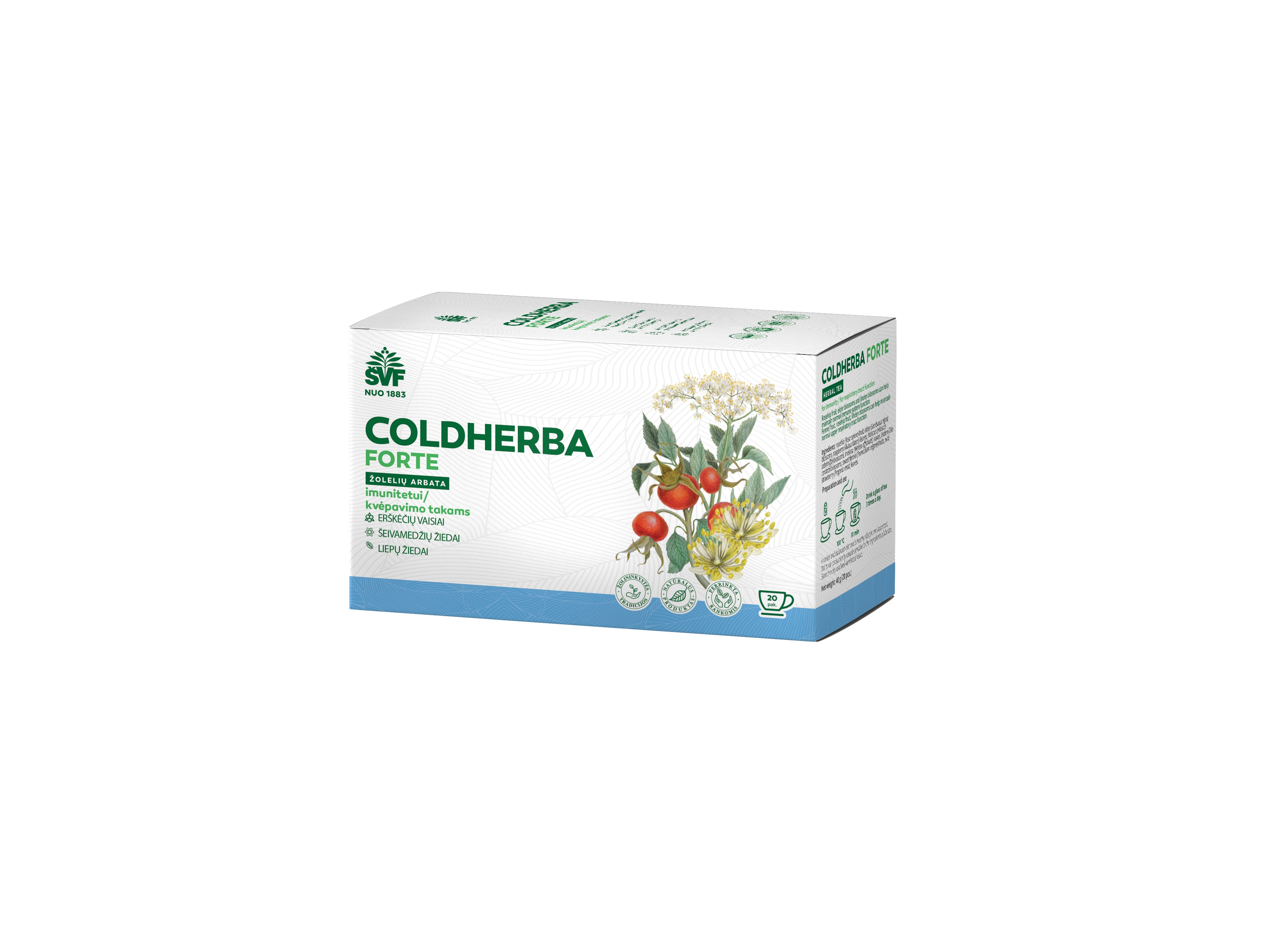 Švenčionių vaistažolių Coldherba Forte žolelių arbata 2g N20 -  