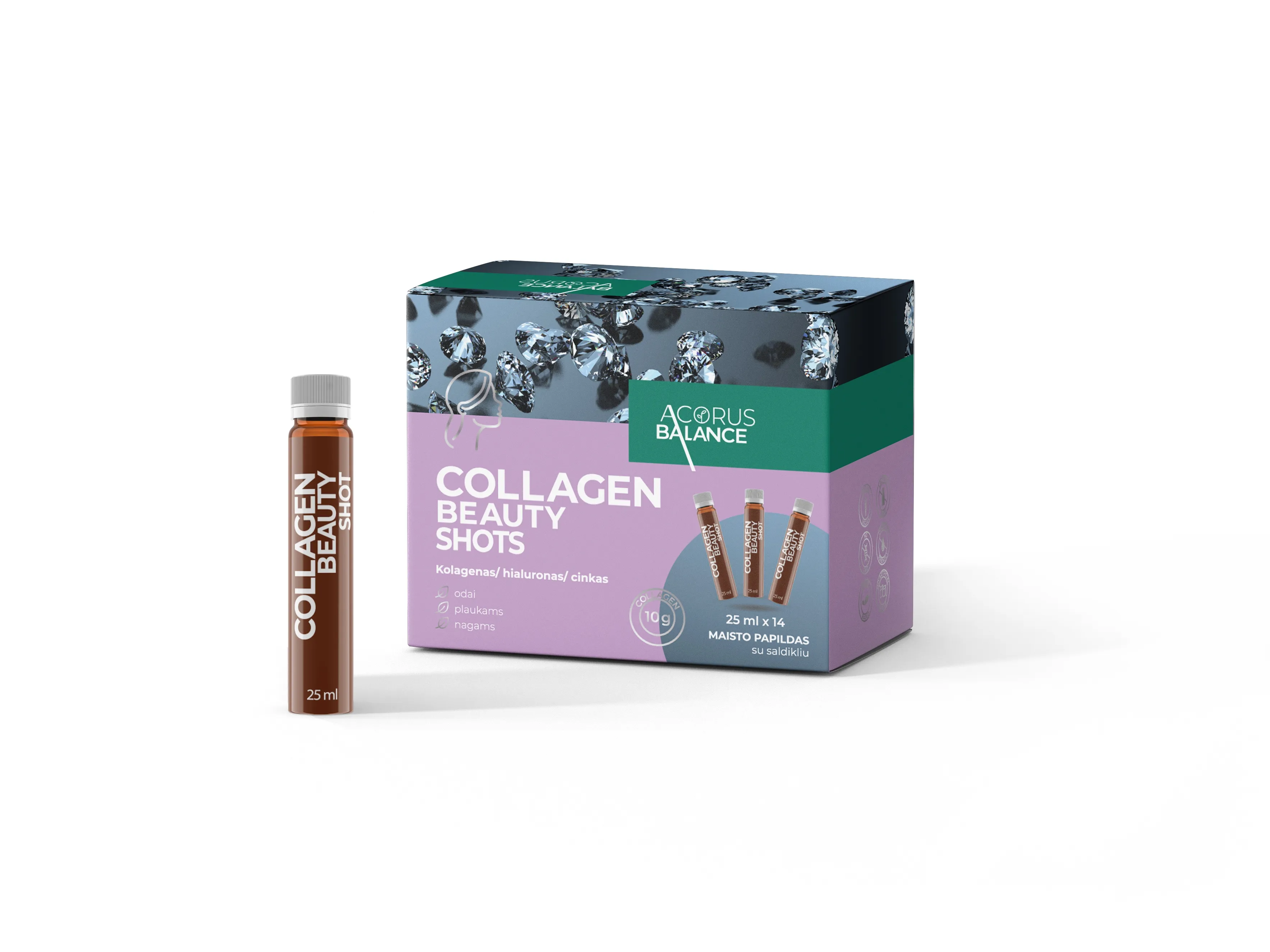 ACORUS BALANCE COLLAGEN BEAUTY SHOTS, 25ml x N14 -  