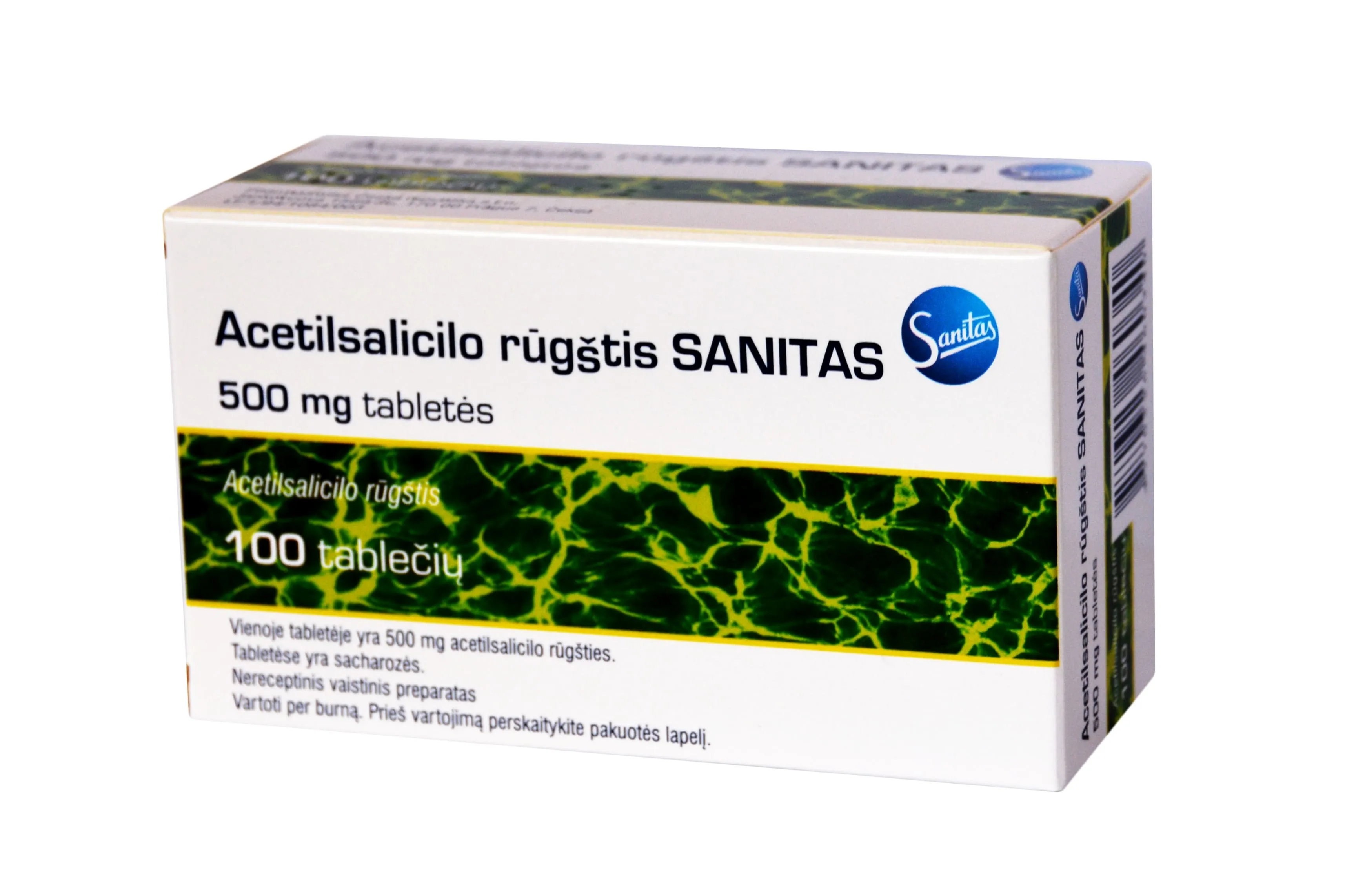 Acetilsalicilo r. Sanitas 500mg tab. N100 -  