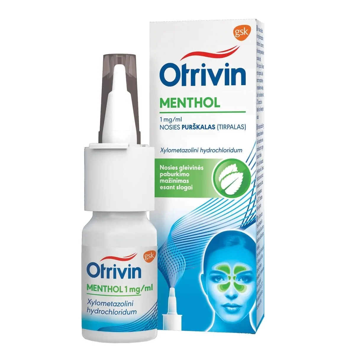 Otrivin Menthol  1mg/ml nosies purškalas 10ml -  3