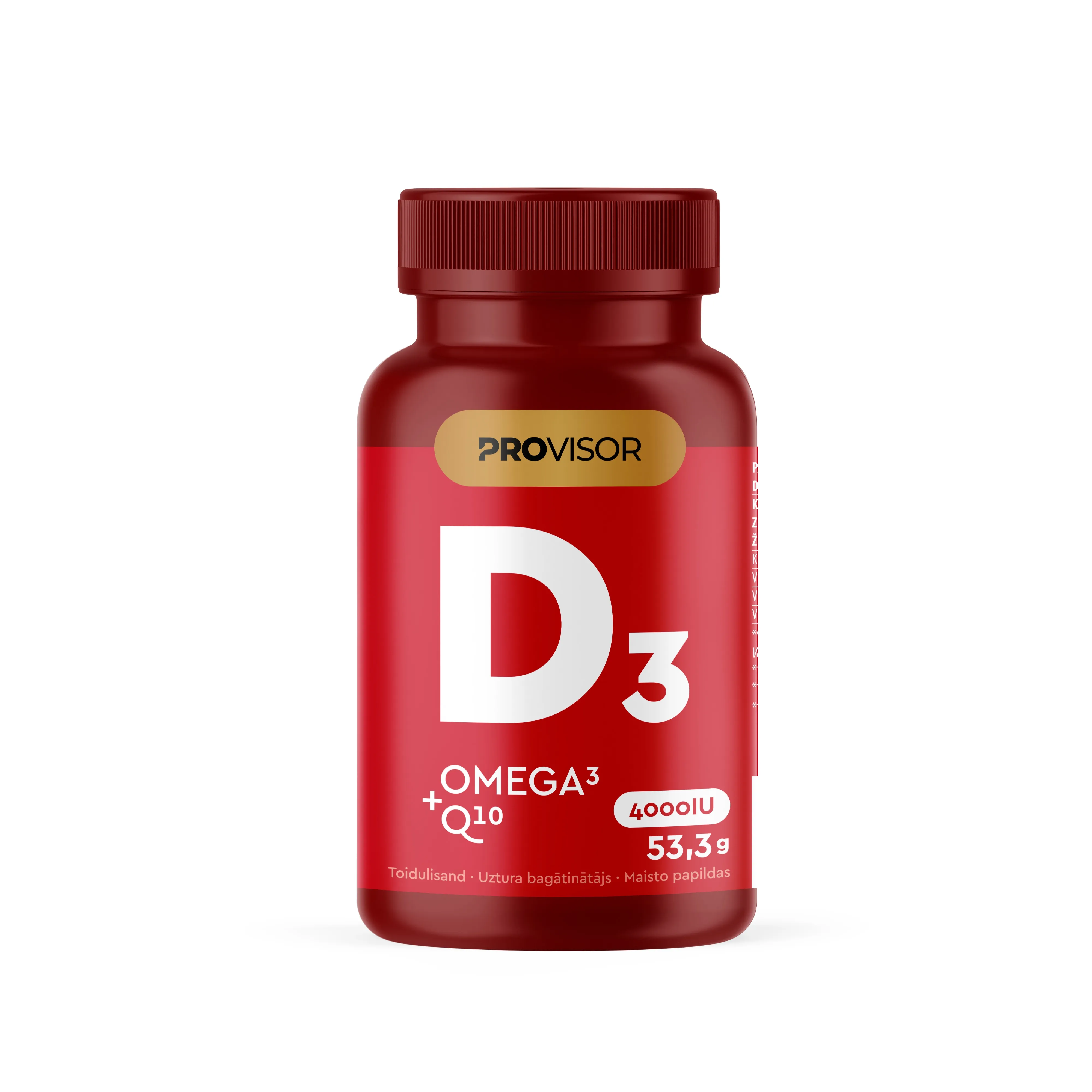 PROVISOR VITAMINAS D+OMEGA 3 +Q10, N60 kapsulės -  