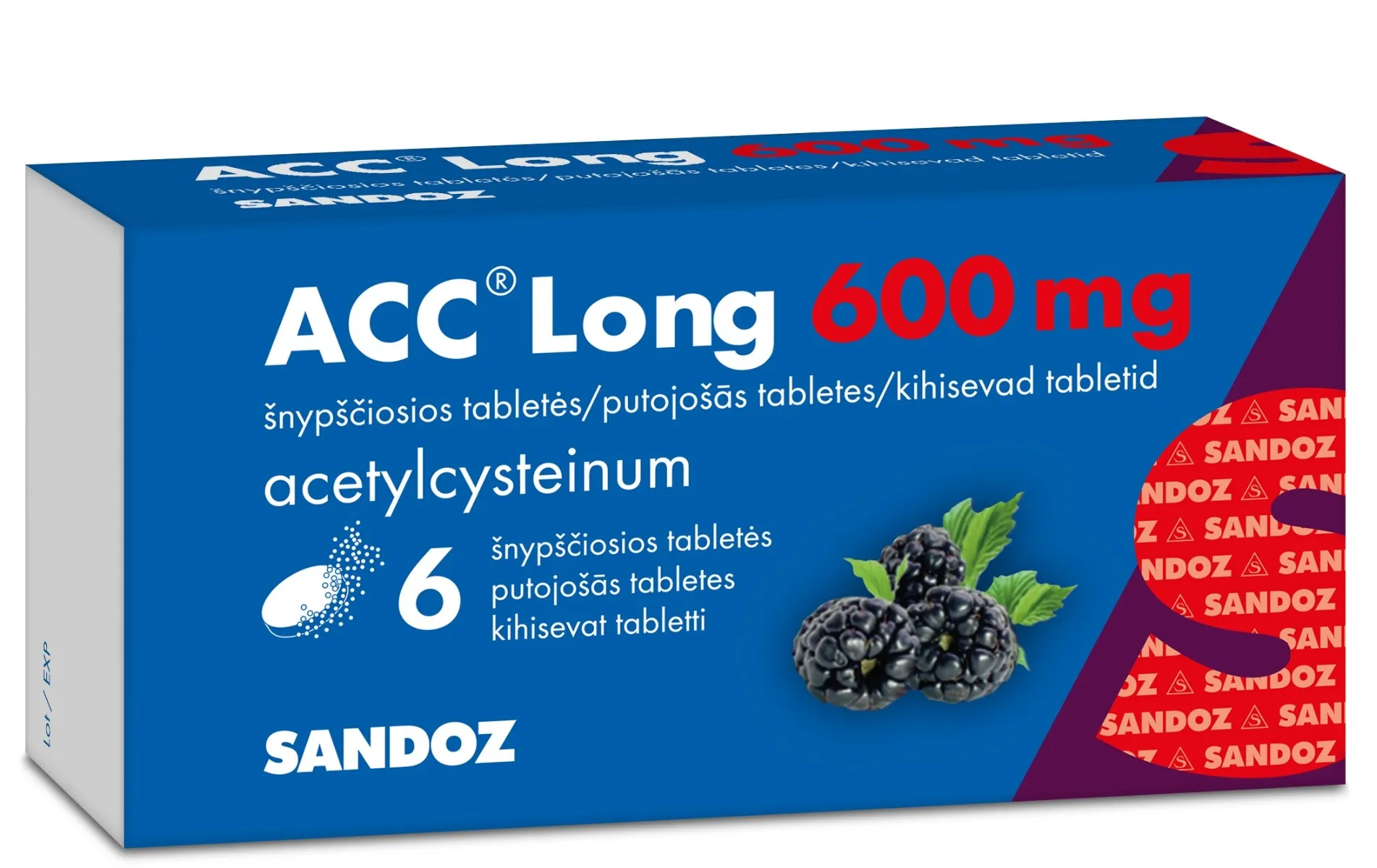 ACC Long 600mg šnypščiosios tabletės N6 (paketėlis) -  2