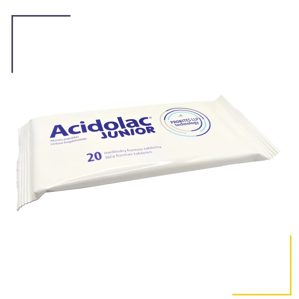 ACIDOLAC JUNIOR, meškiukų formos, balto šokolado skonio, 20 tablečių -  5