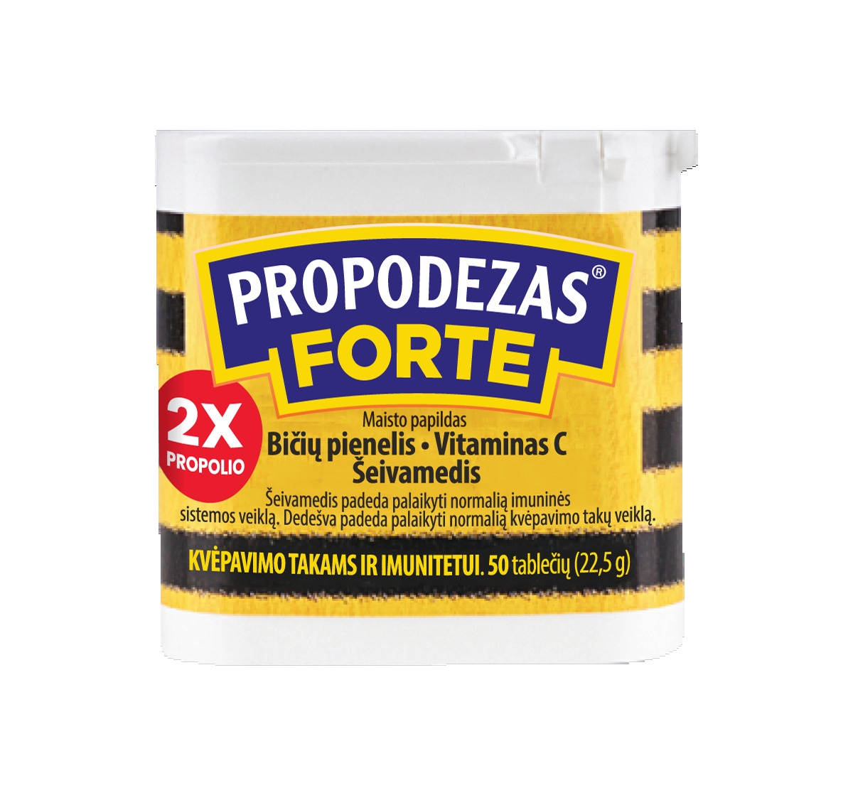 PROPODEZAS FORTE su šeivamedžiu, 50 tablečių -  