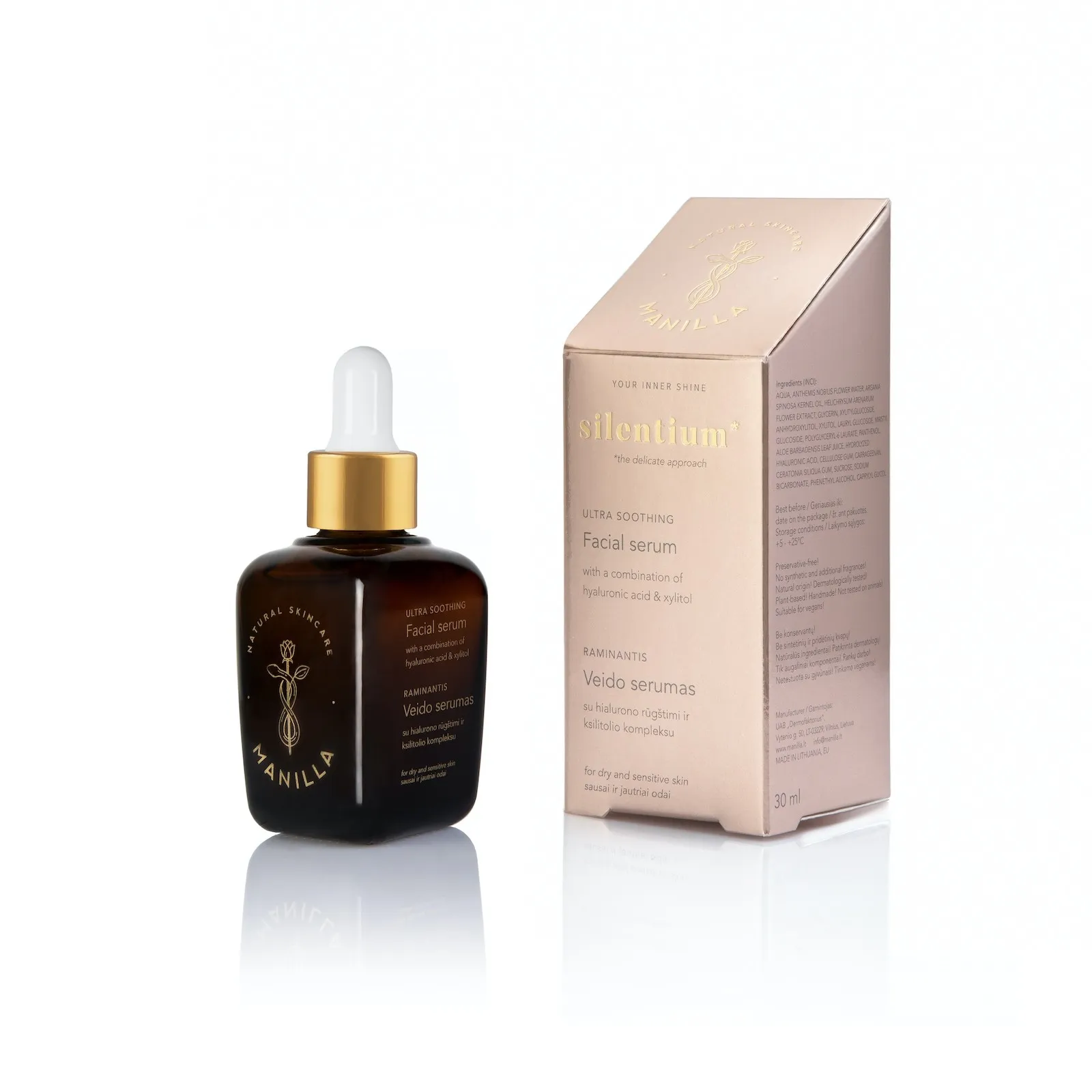 MANILLA raminantis veido serumas SILENTIUM, 30ml -  