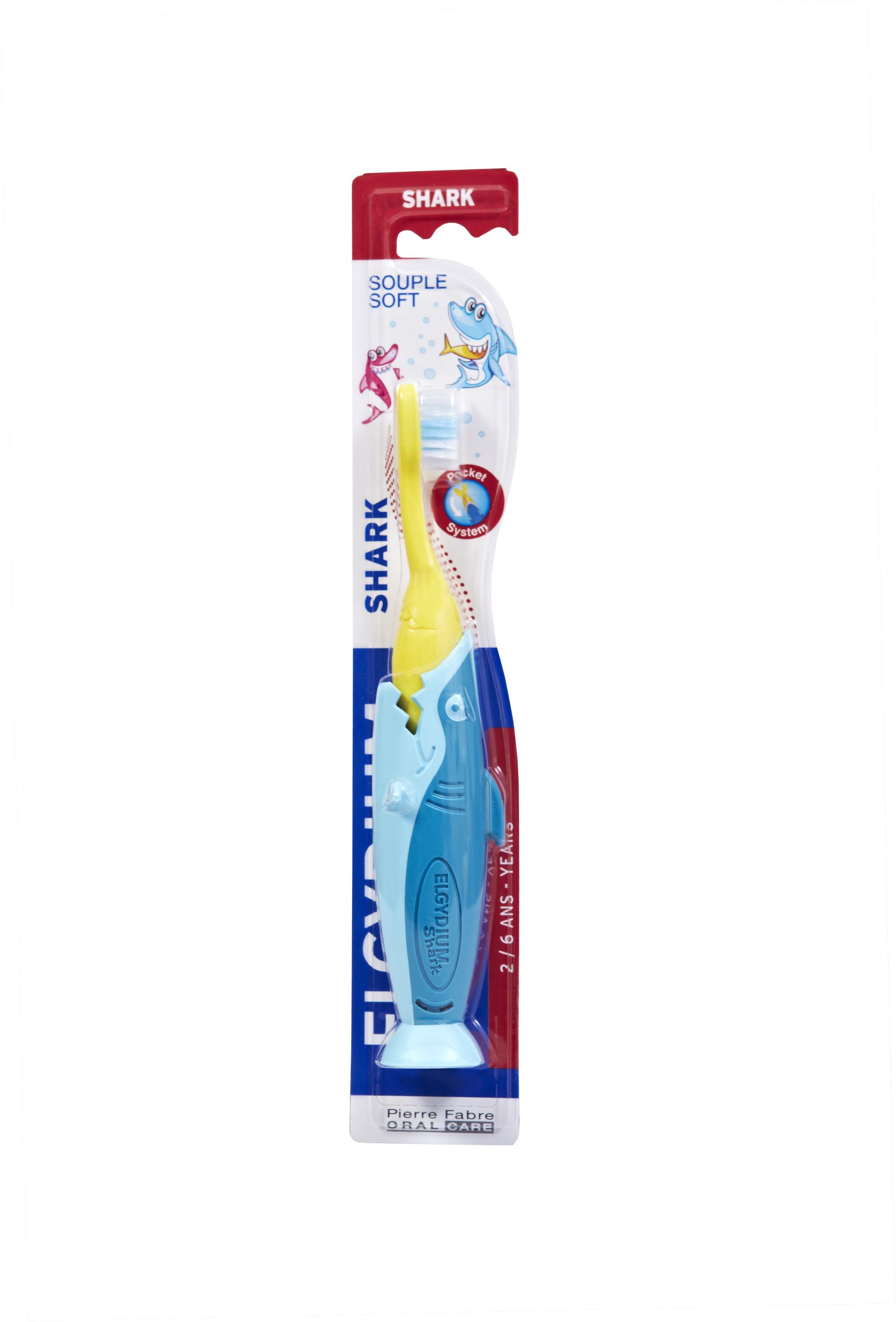 ELGYDIUM KIDS Shark dantų šepetėlis vaikams, 2–6 m. -  
