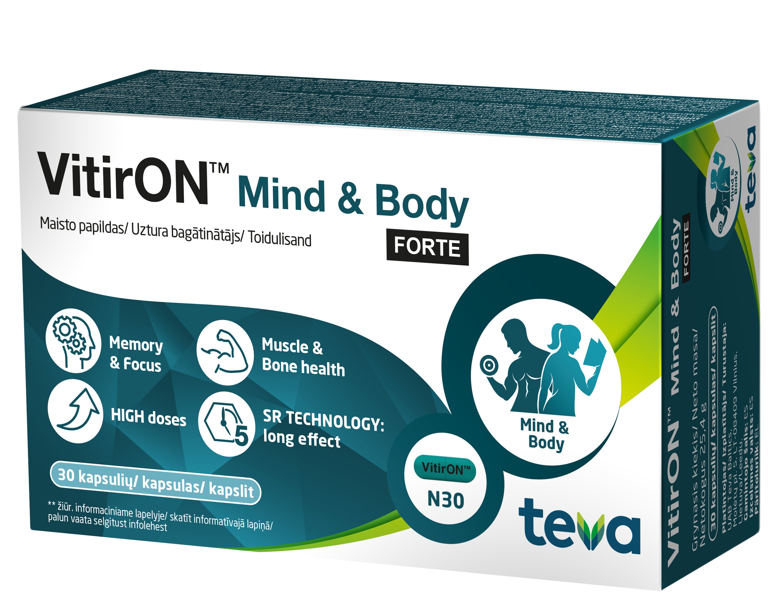 VitirON™ Mind & Body FORTE, 30 kapsulių -  3